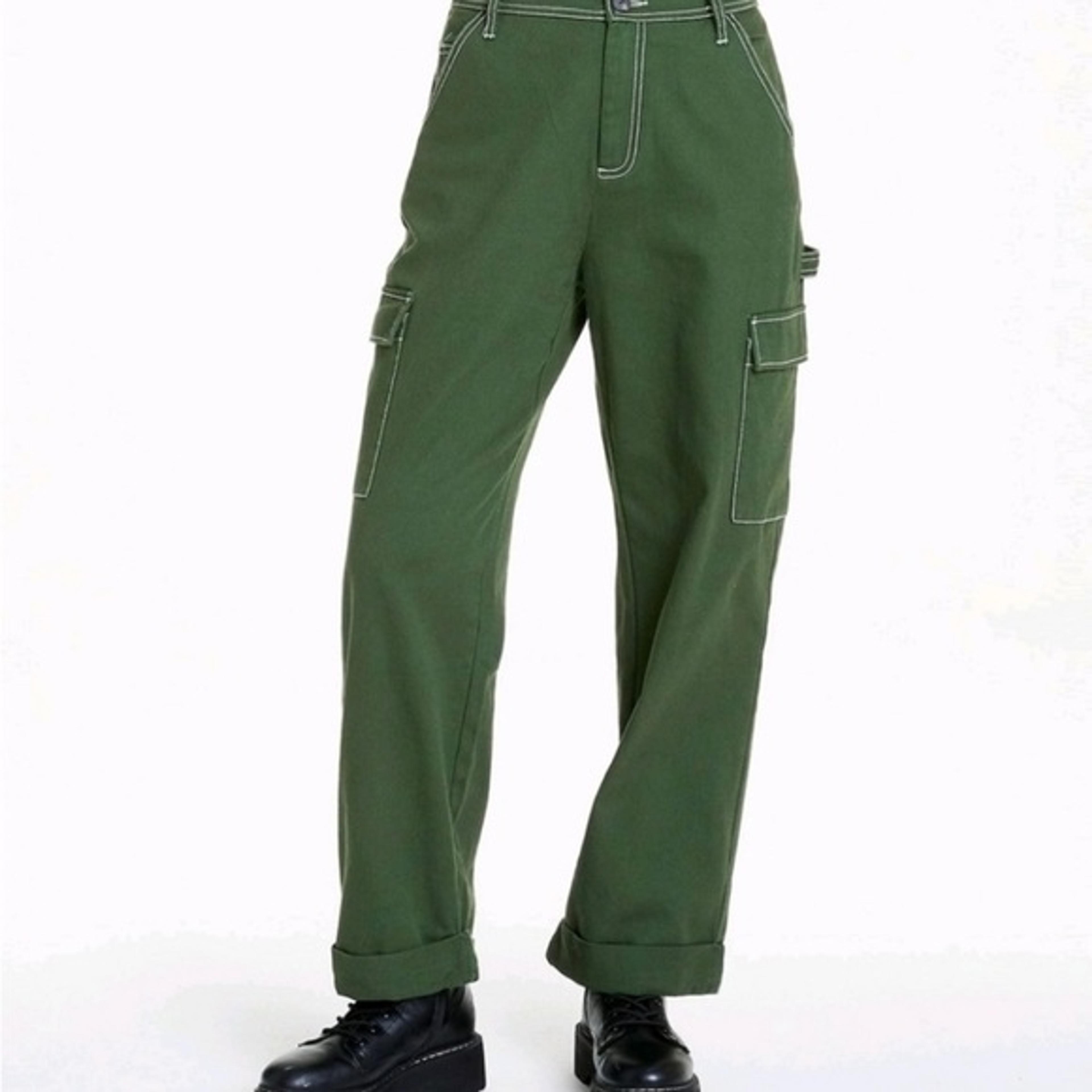 Sandy Liang | Pants & Jumpsuits | Sandy Liang X Target Midrise Straight Leg Pocket Pants Nwt Size 2 Olive | Poshmark