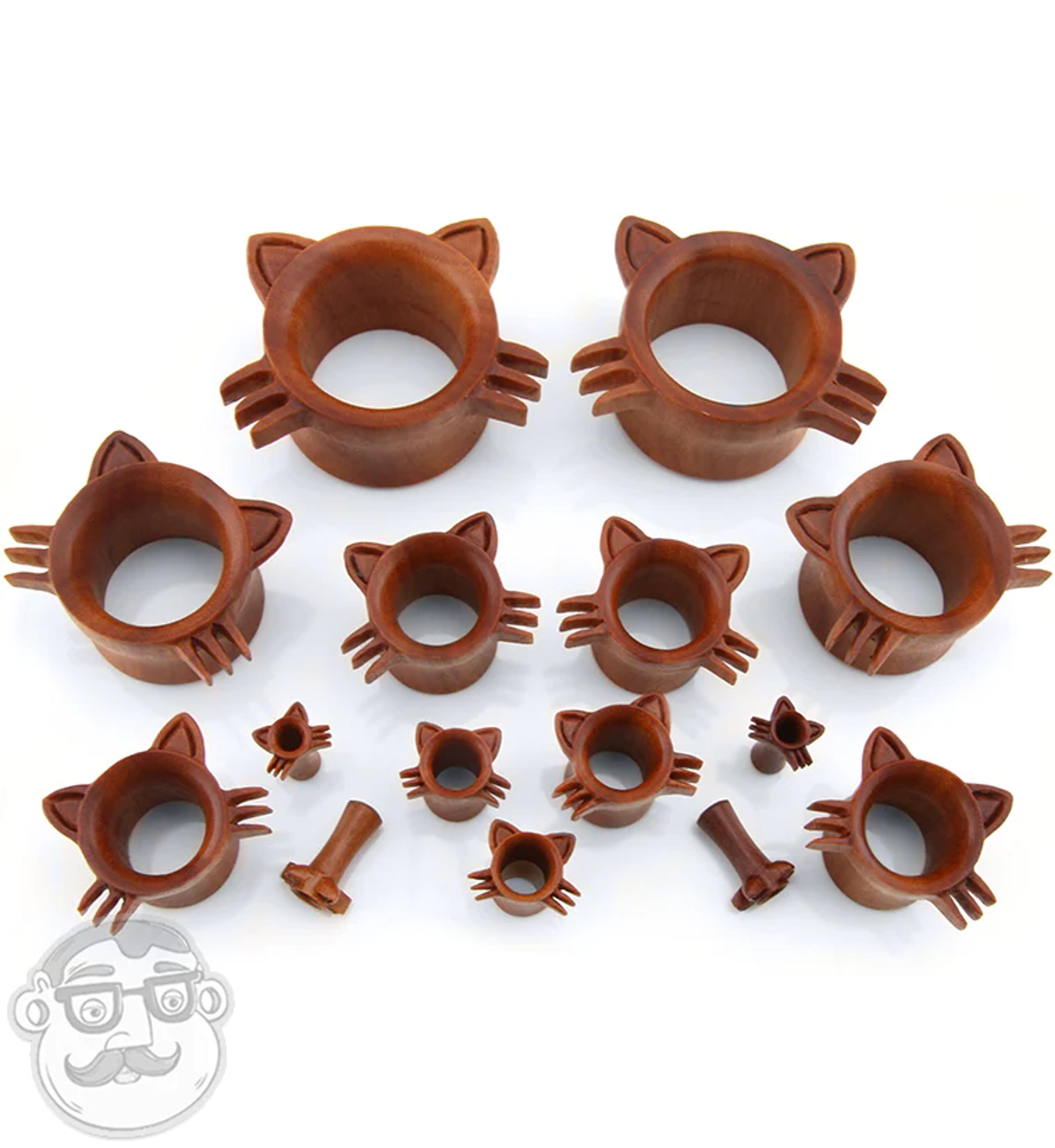 Kitty Kat Wooden Tunnels - 2G (6mm) (pair)