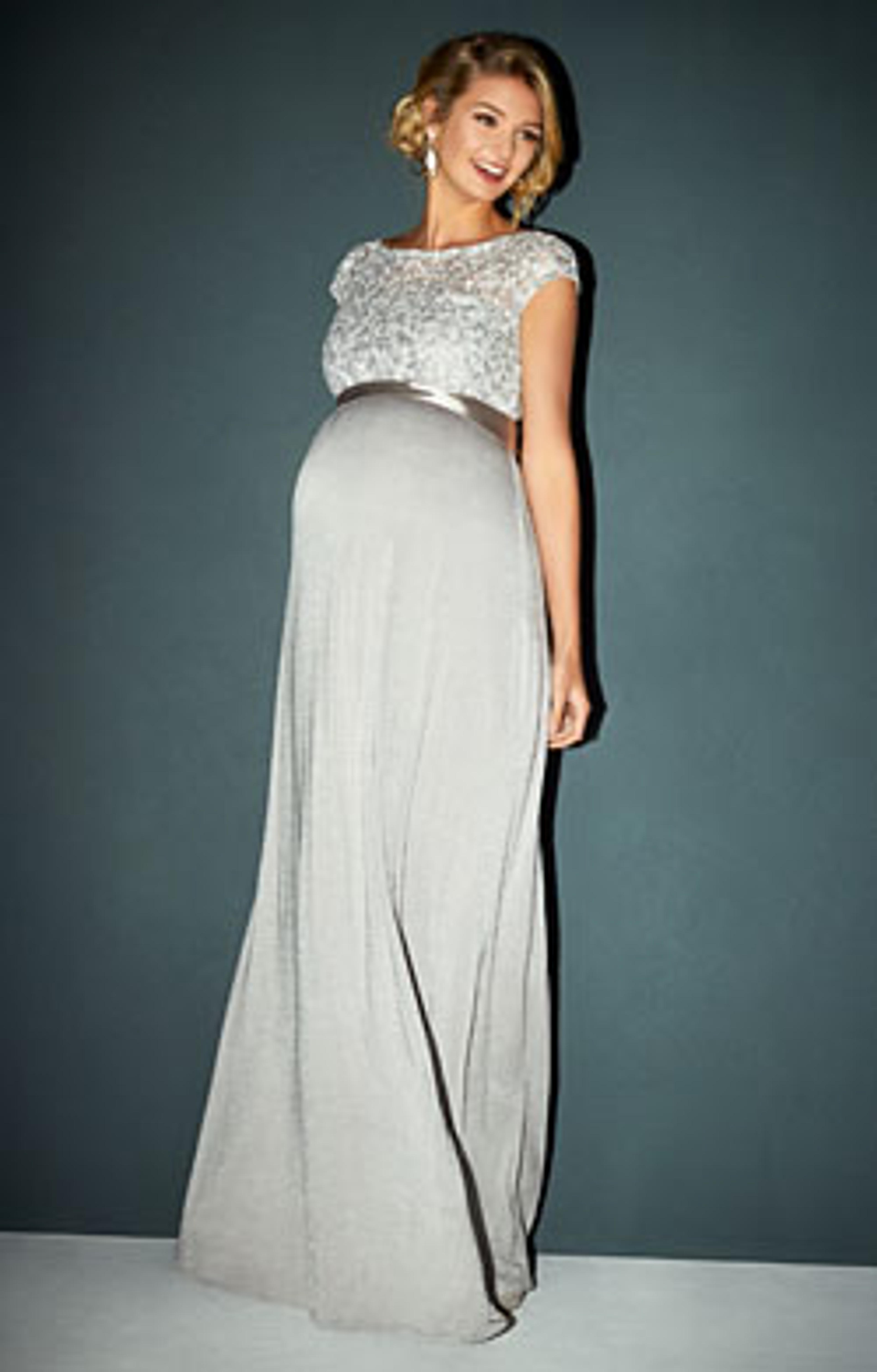 Mia Maternity Gown Silver - Maternity Wedding Dresses, Evening Wear and Party Clothes by Tiffany Rose US