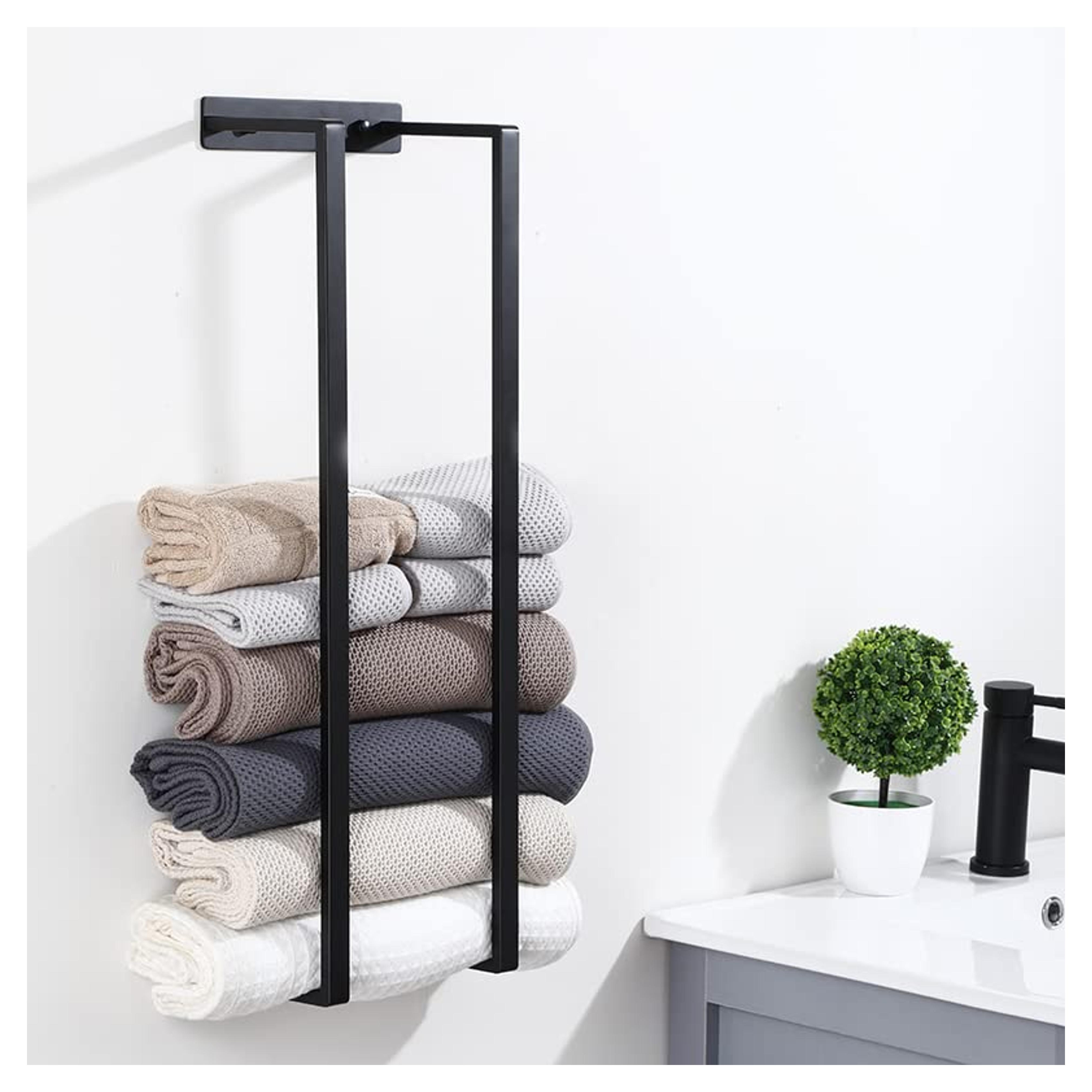 Bathroom Wall Towel Rack, Bathroom Organization, Bath Towel Holder, Wall Towel Storage, Mounted Towel Rack Holder