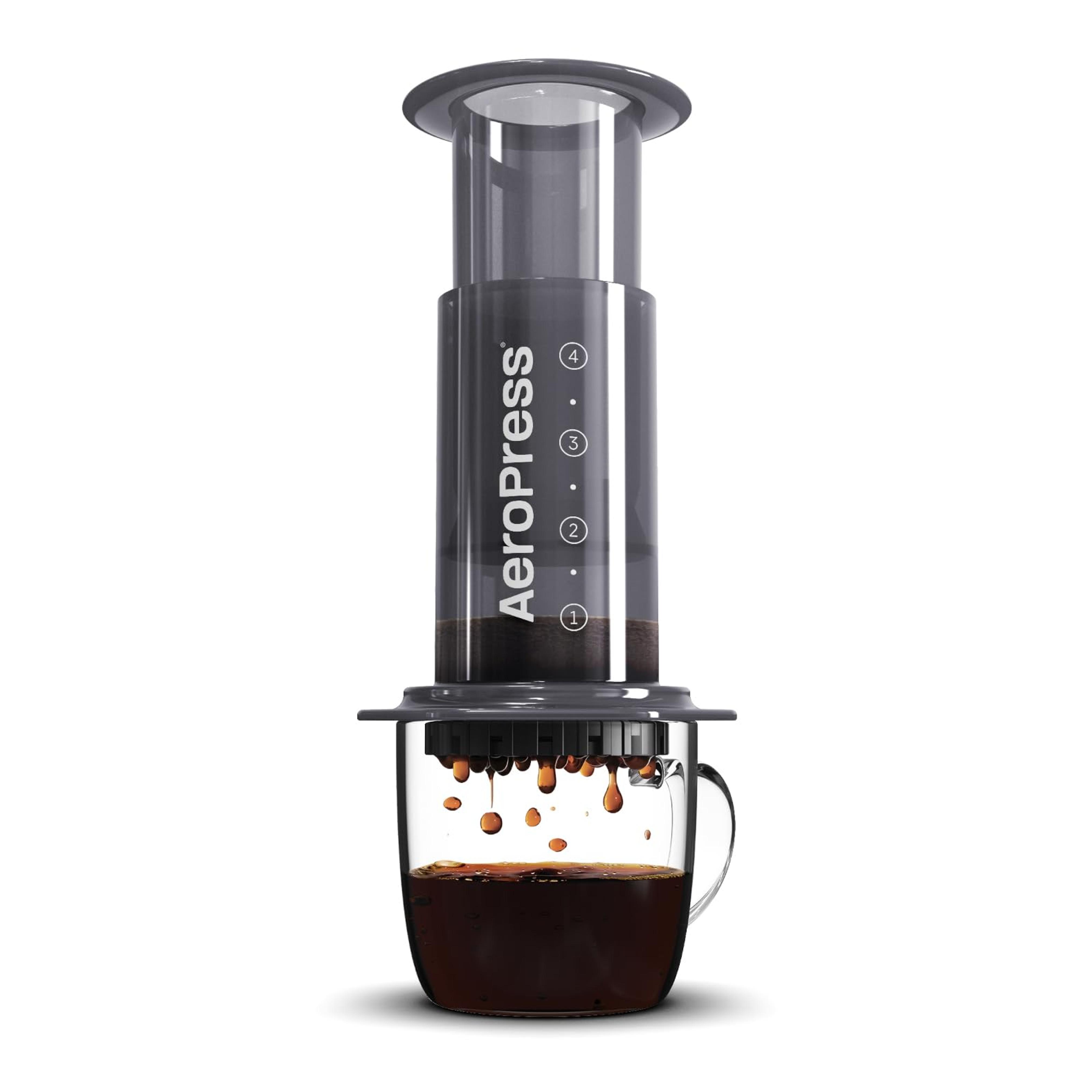 Aeropress Original Coffee and Espresso Maker, Barista Level Portable Coffee Maker with Chamber, Plunger, & Filters, Quick Coffee and Espresso Maker, Made in USA