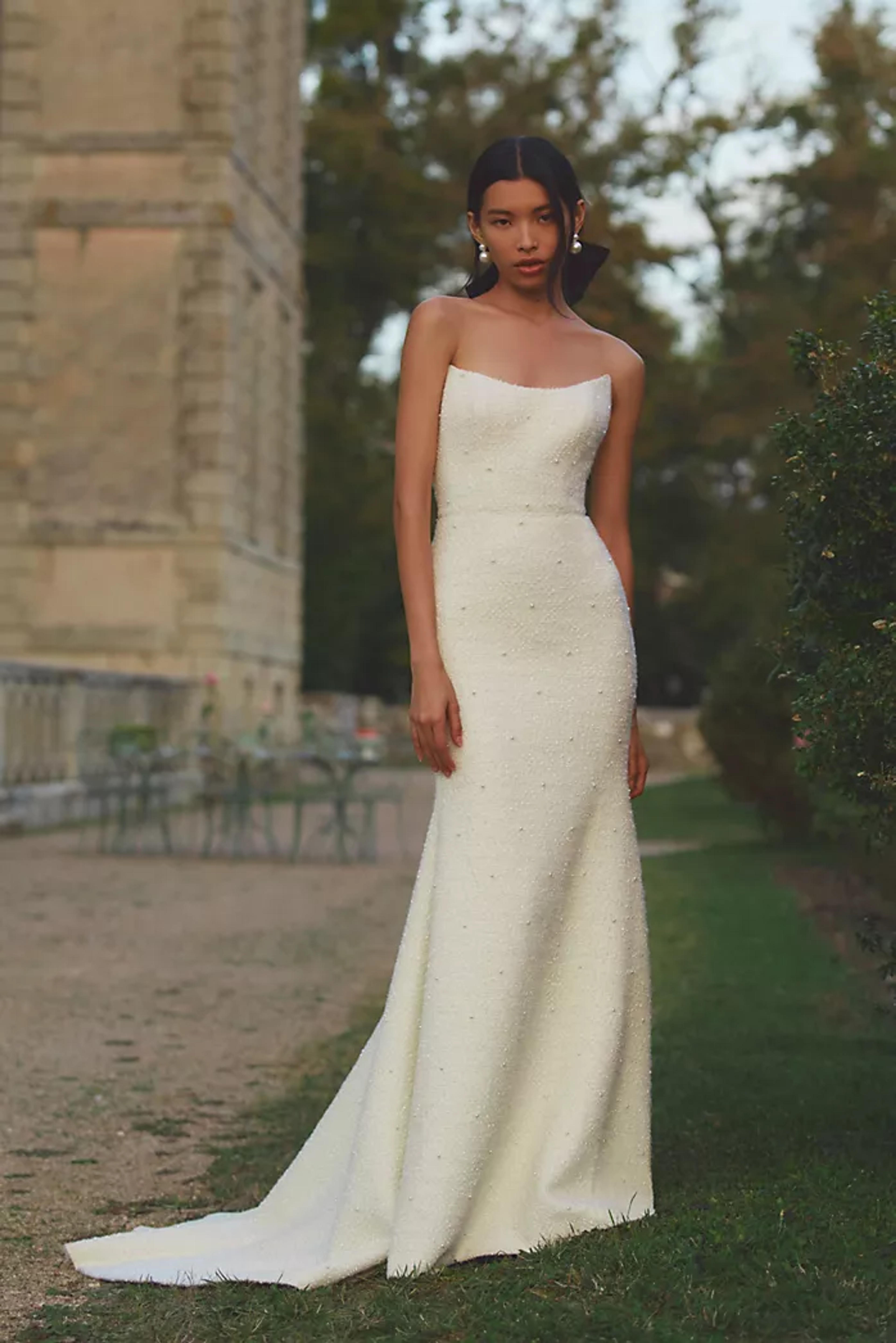 Watters Addie Strapless Wedding Gown | Anthropologie