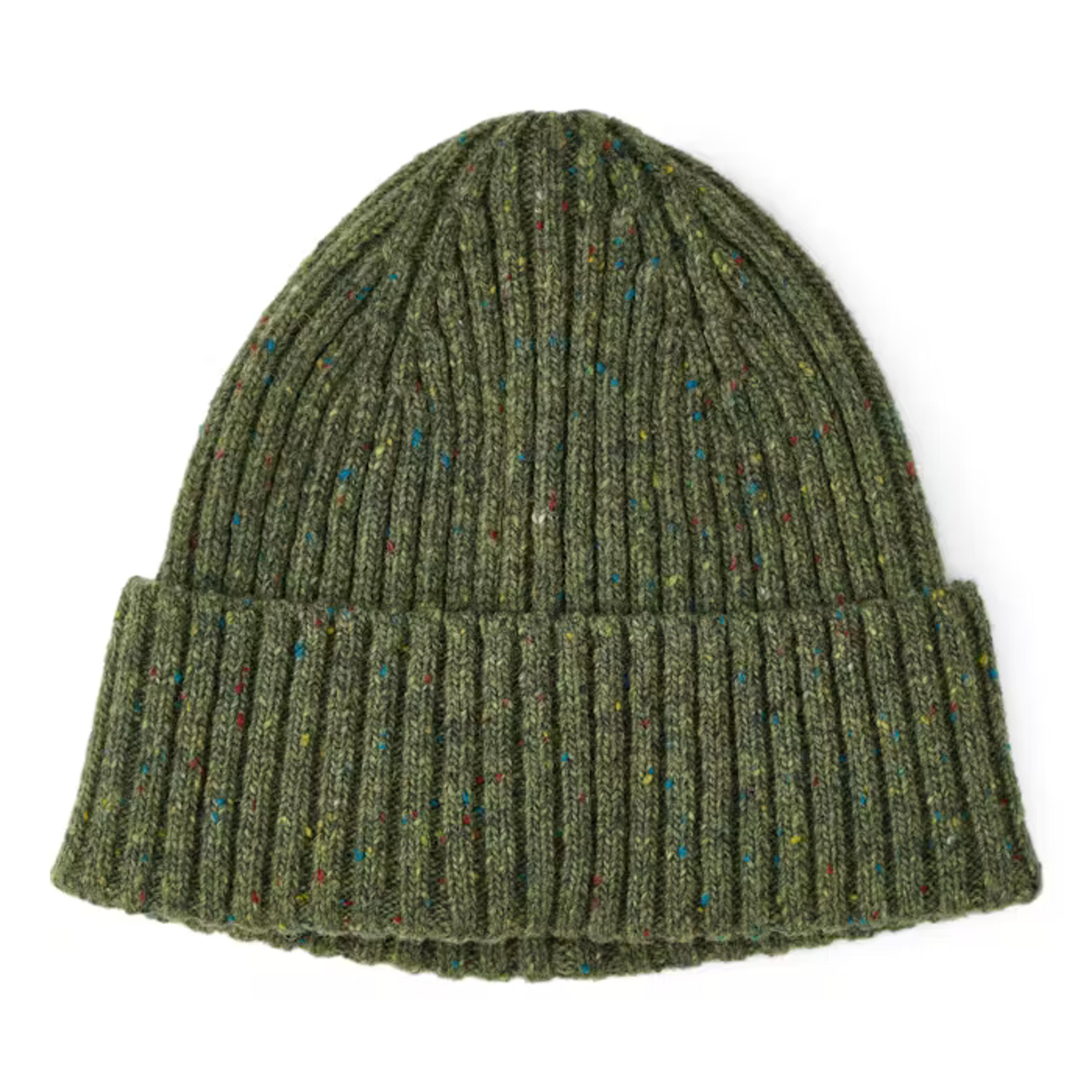 Huckberry Ribbed Donegal Wool Beanie - Olive | Beanies | Huckberry