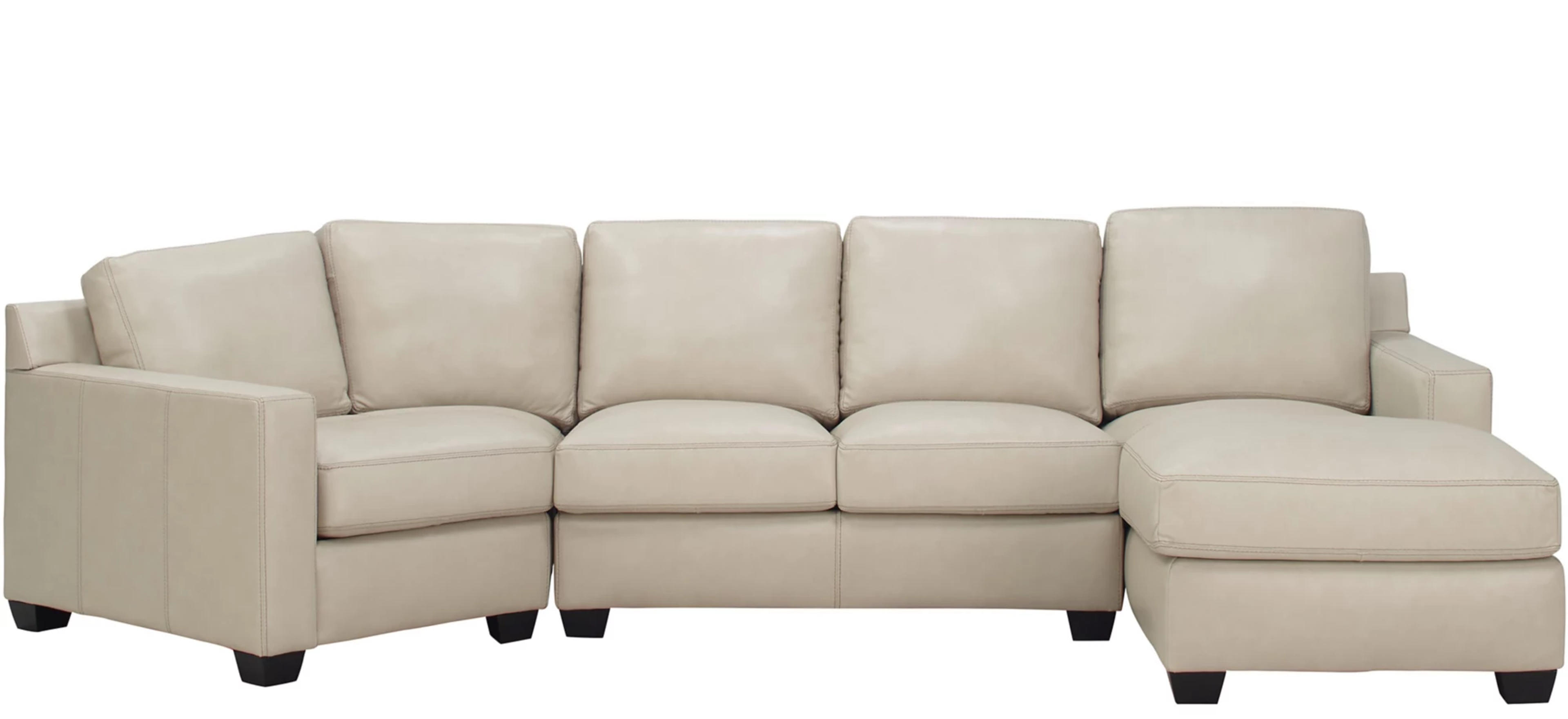 Anaheim Leather 3-pc. Sectional | Raymour & Flanigan