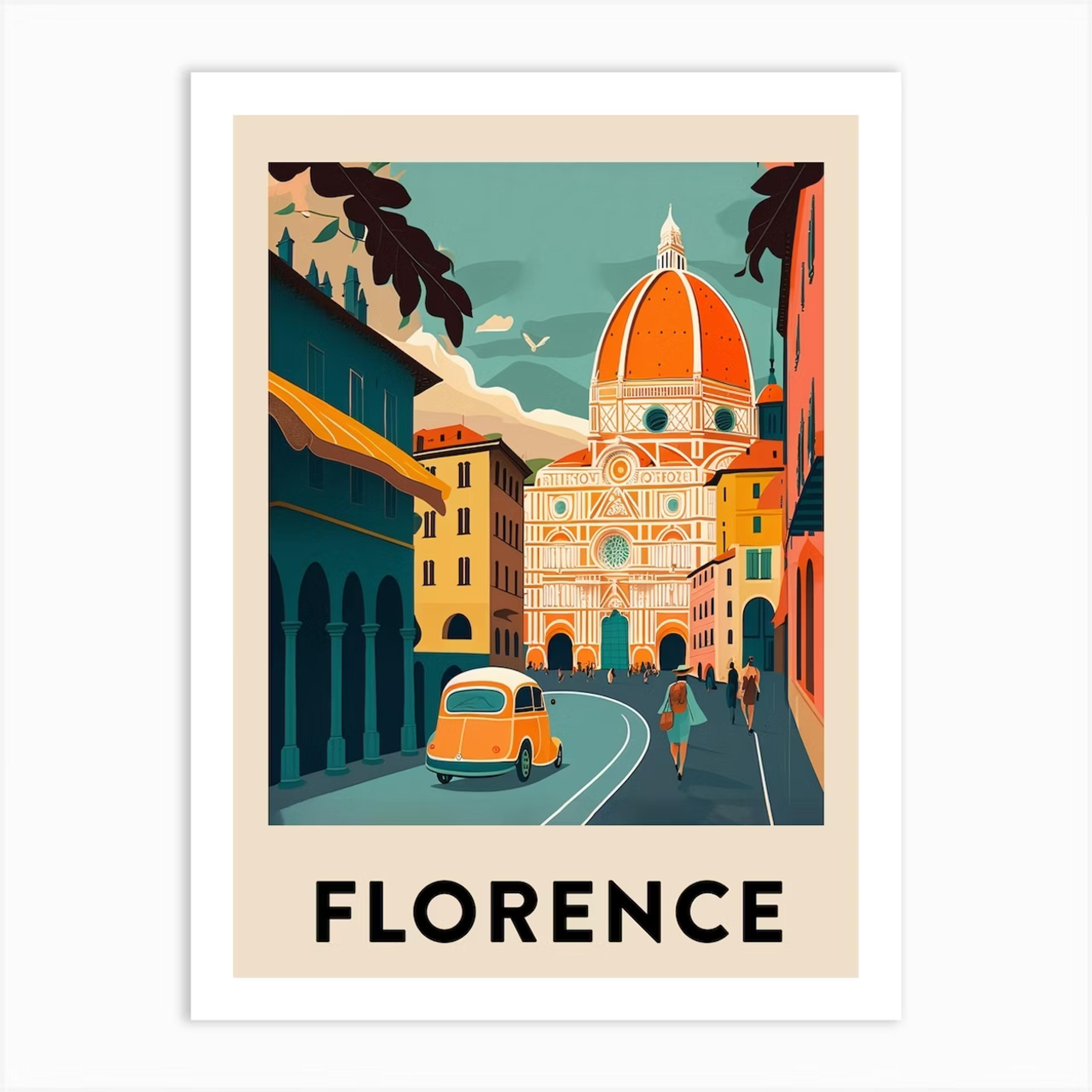 Florence Vintage Travel Poster Art Print by Travel Poster Collection - Fy