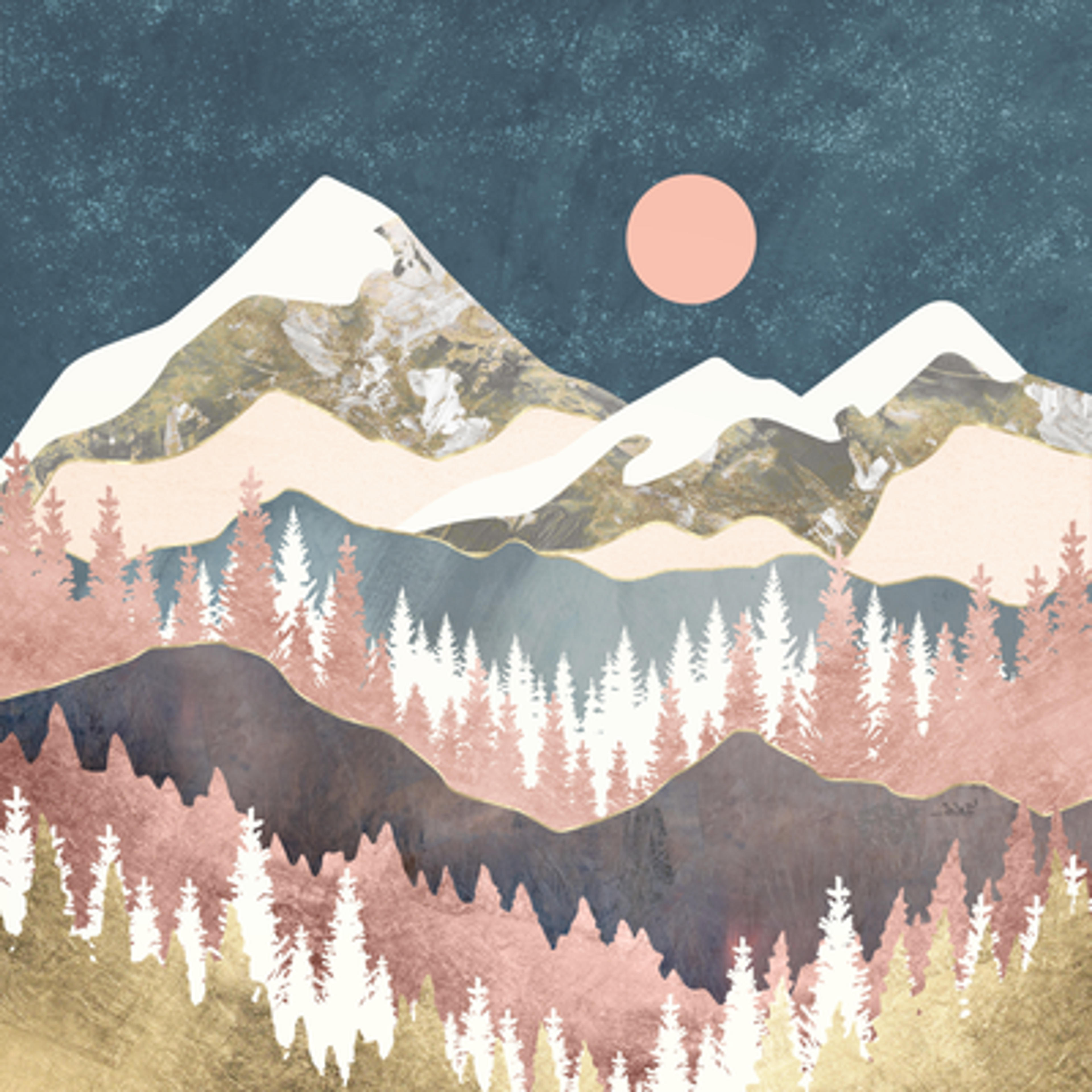 Winter Peaks Art by SpaceFrogDesigns | Society6