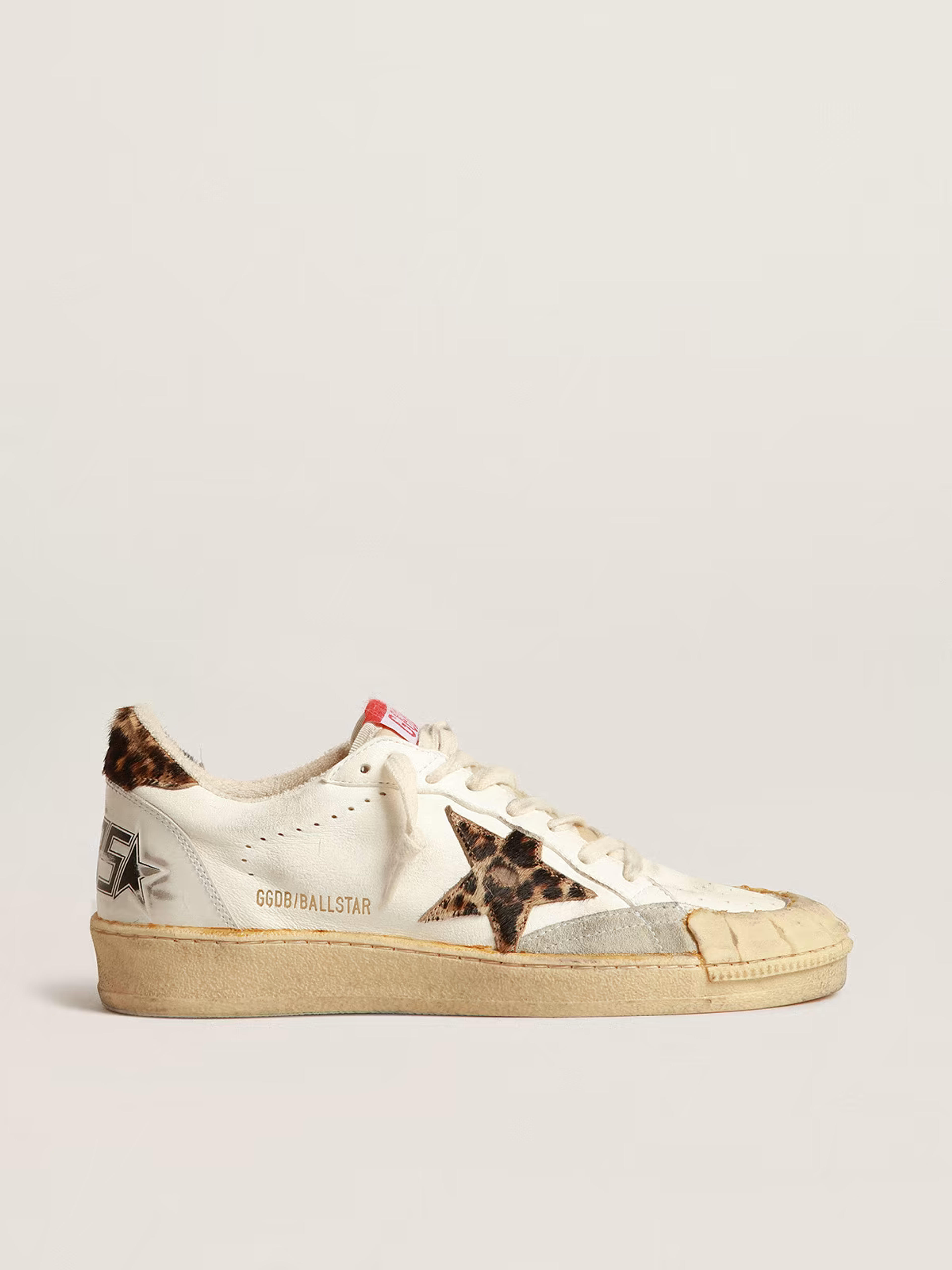 Ball Star in nappa with leopard-print pony skin star and heel tab | Golden Goose