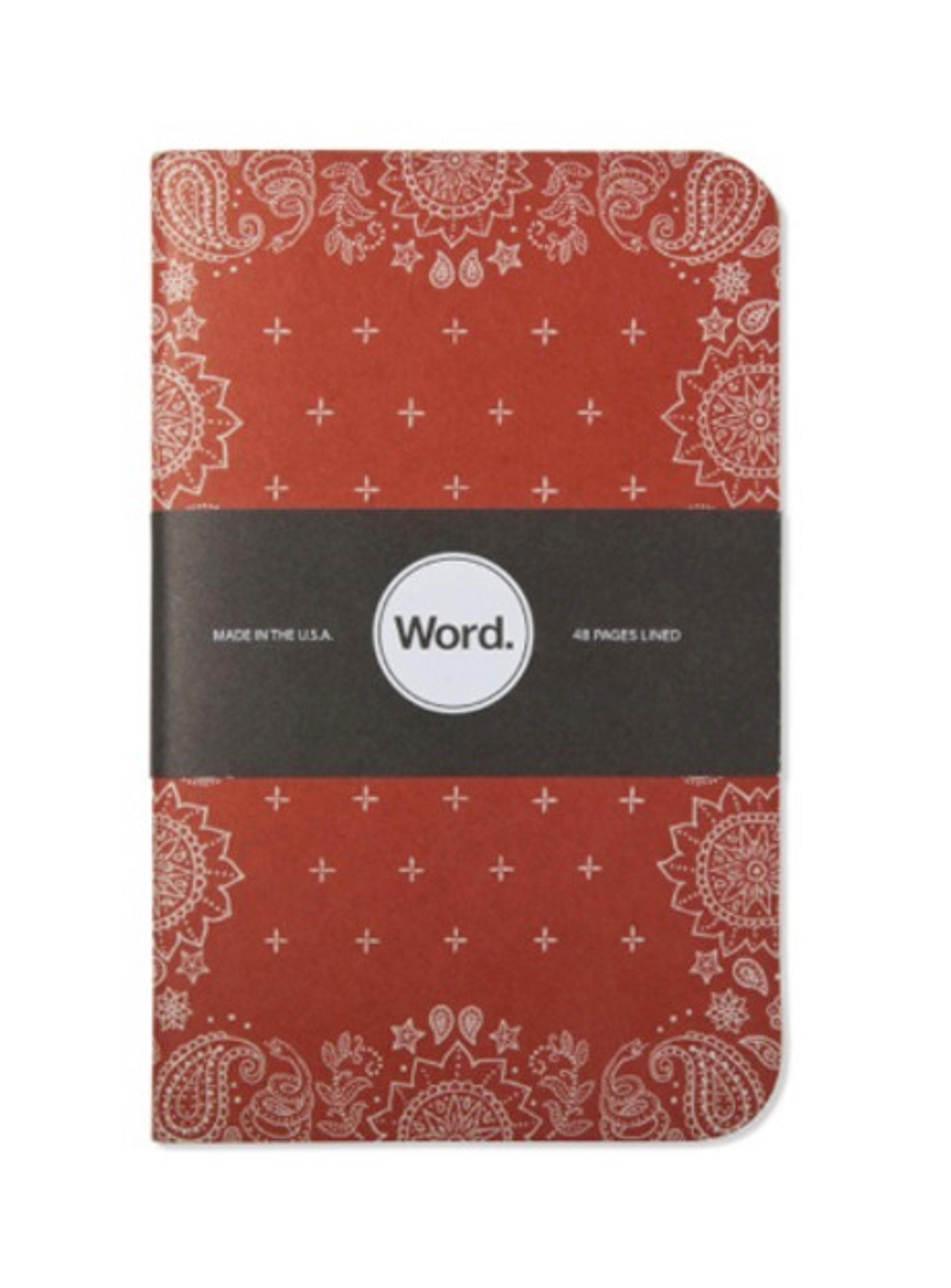 Word Notebooks Red Bandana