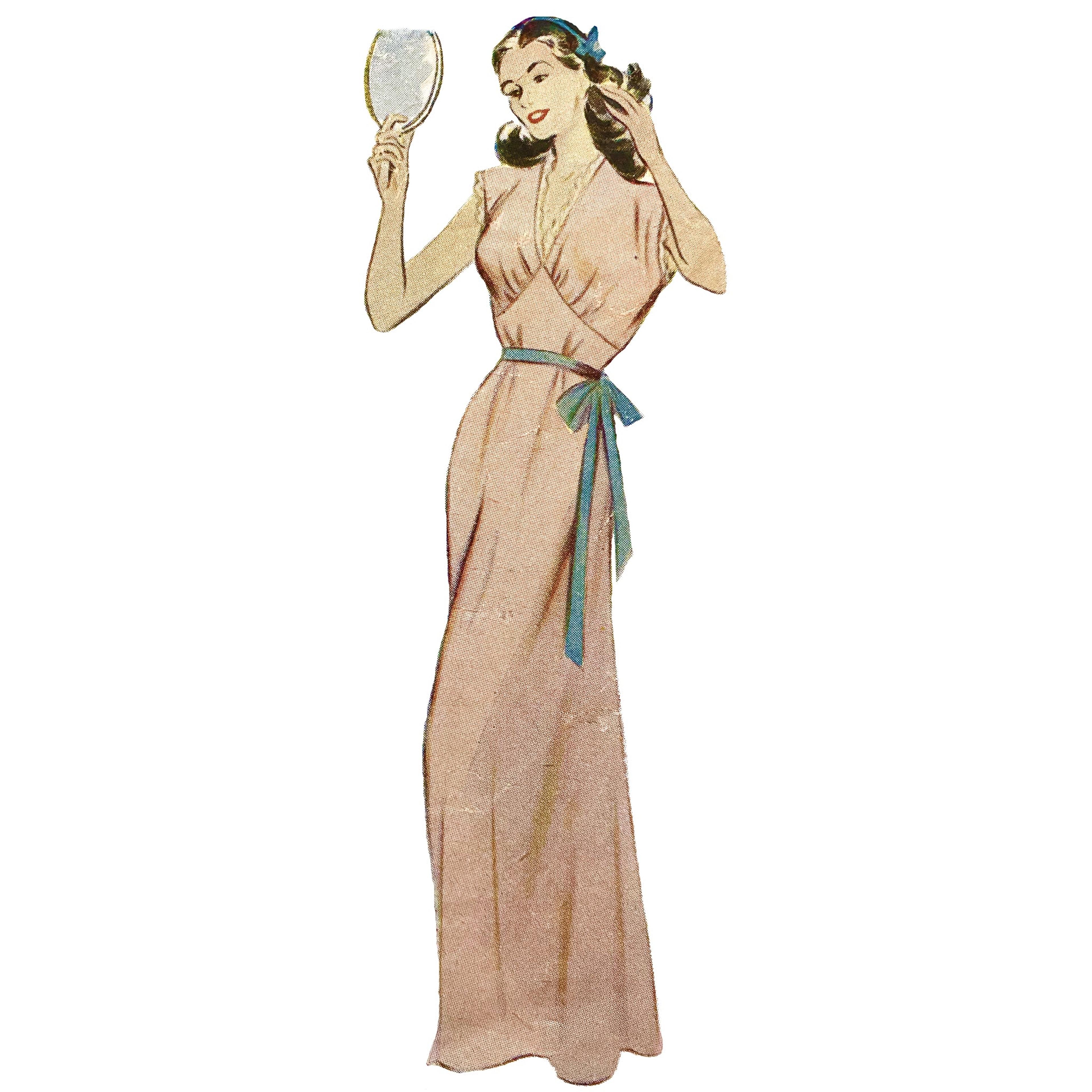 PDF - Vintage 1940s Pattern – Silver Screen Negligee, Lingerie, Dress