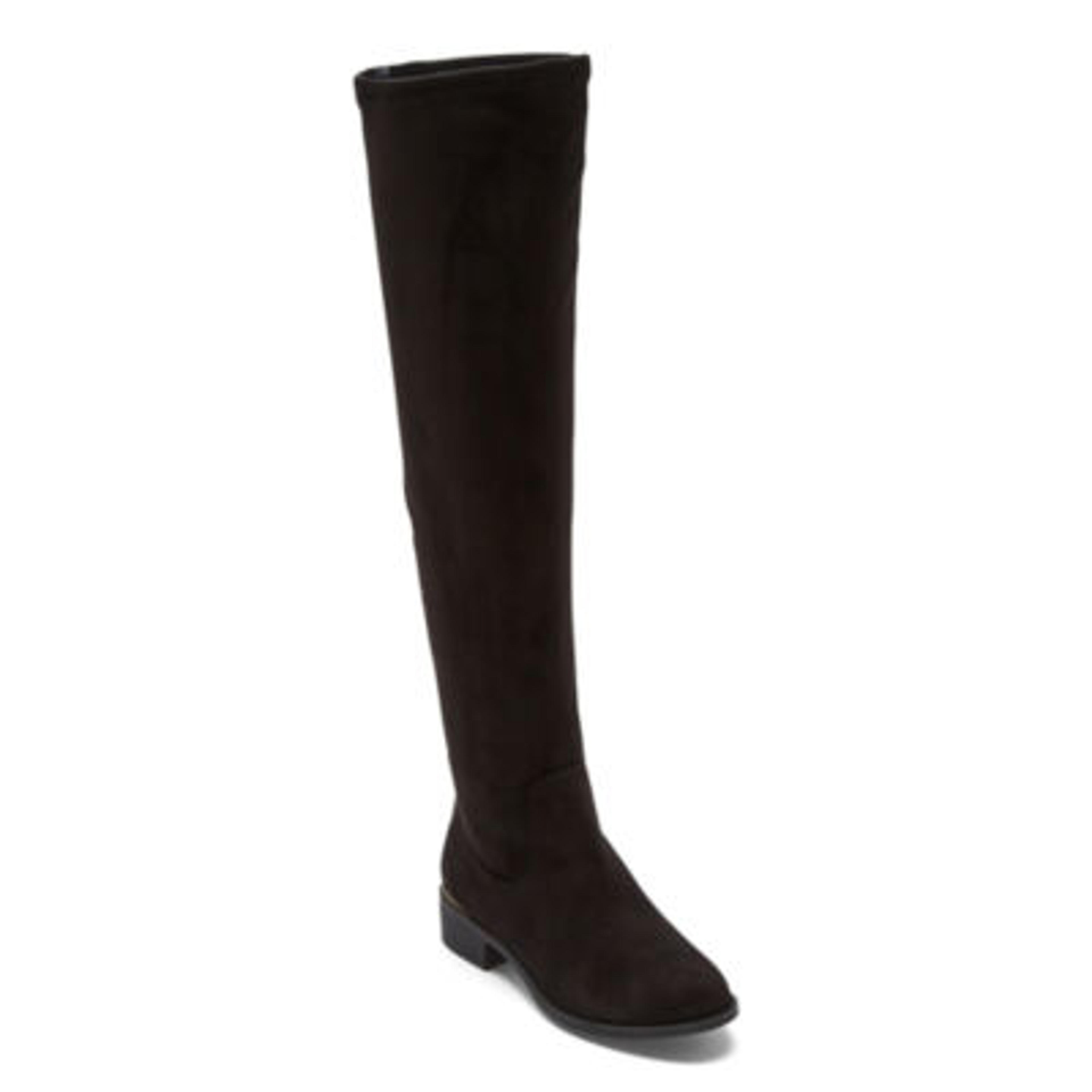 Worthington Womens Philomena Stacked Heel Over the Knee Boots, Color: Black - JCPenney