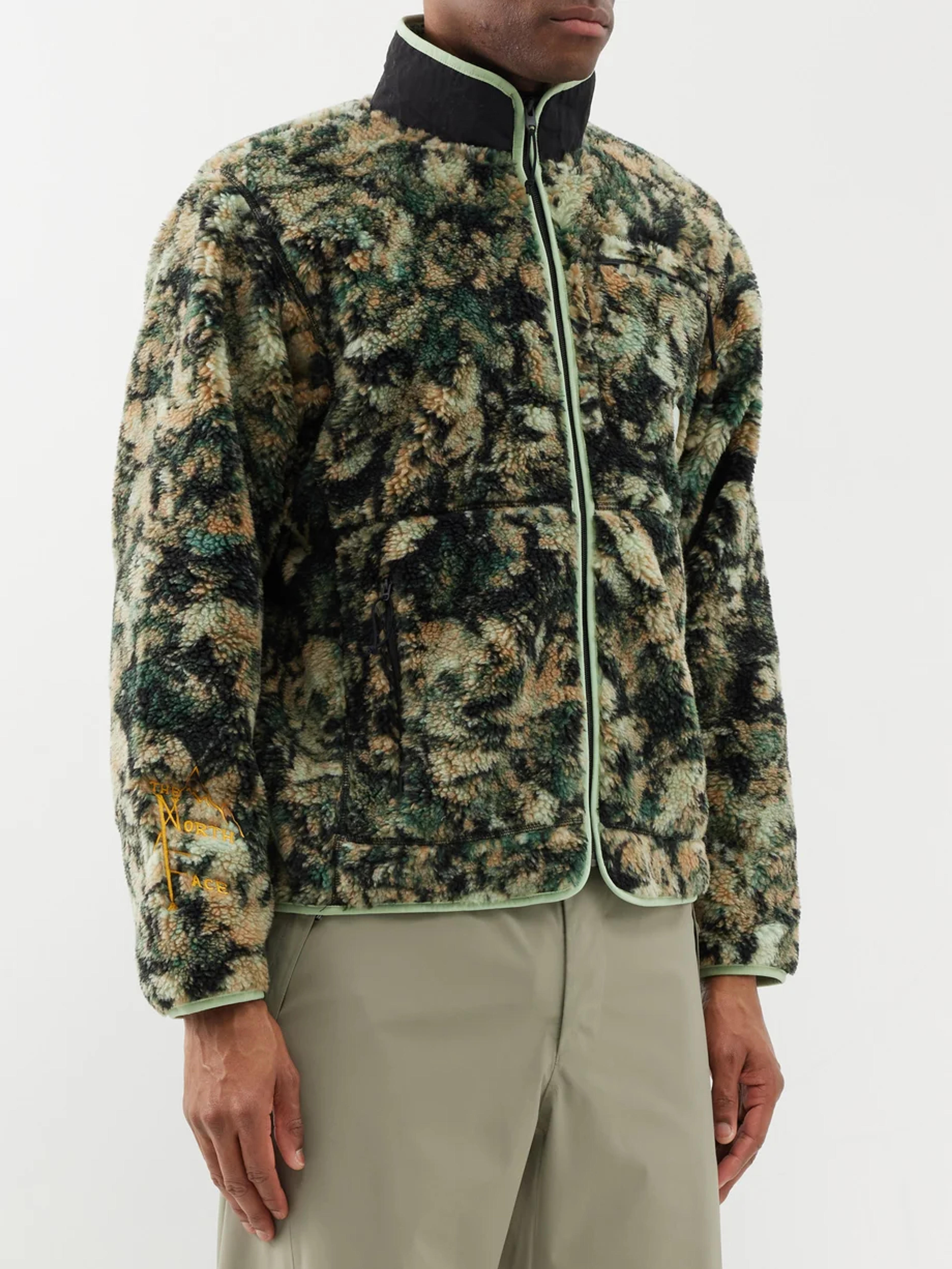 Green Extreme Pile camouflage fleece jacket | The North Face | MATCHESFASHION US