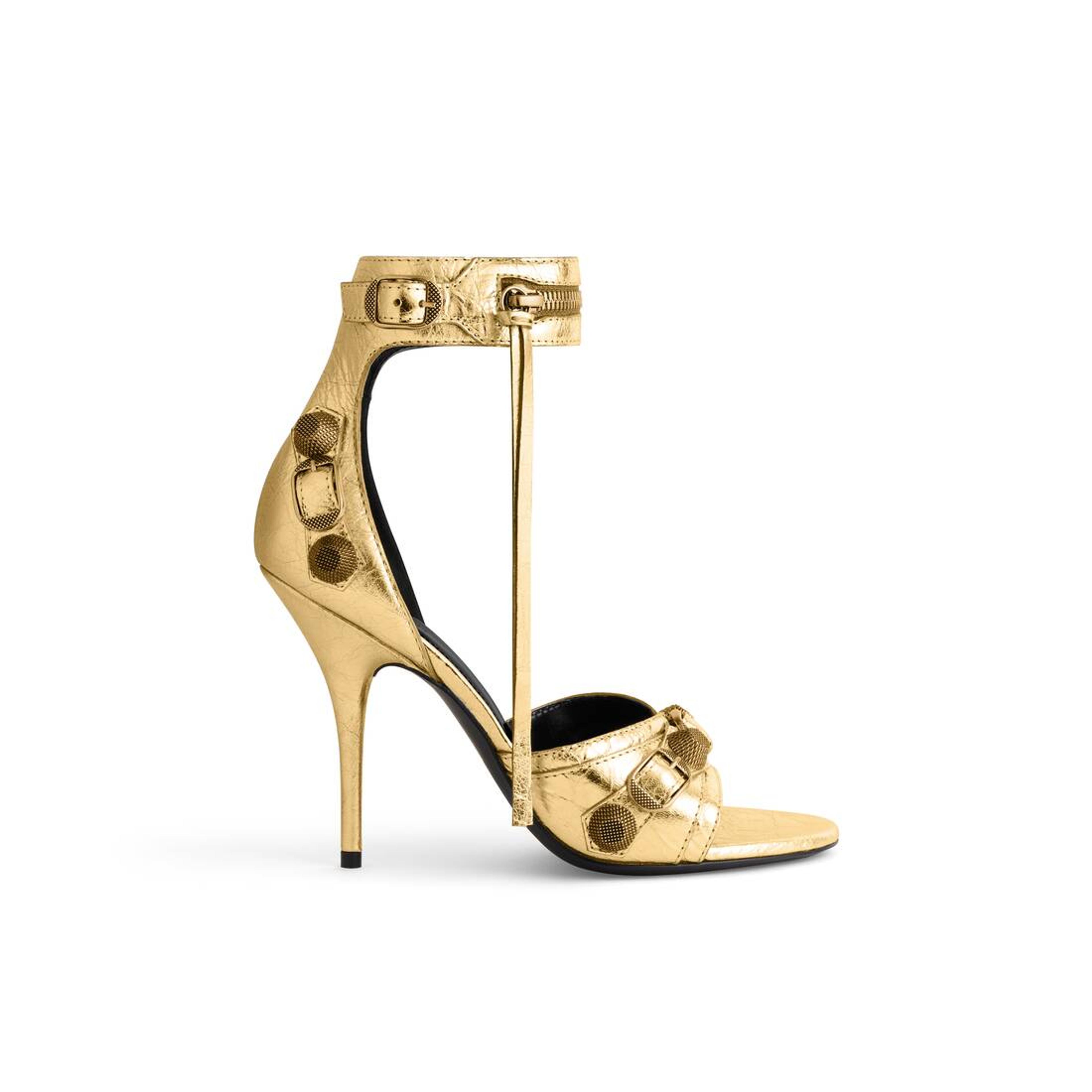 Women's Cagole 110mm Sandal Metallized in Gold | Balenciaga US