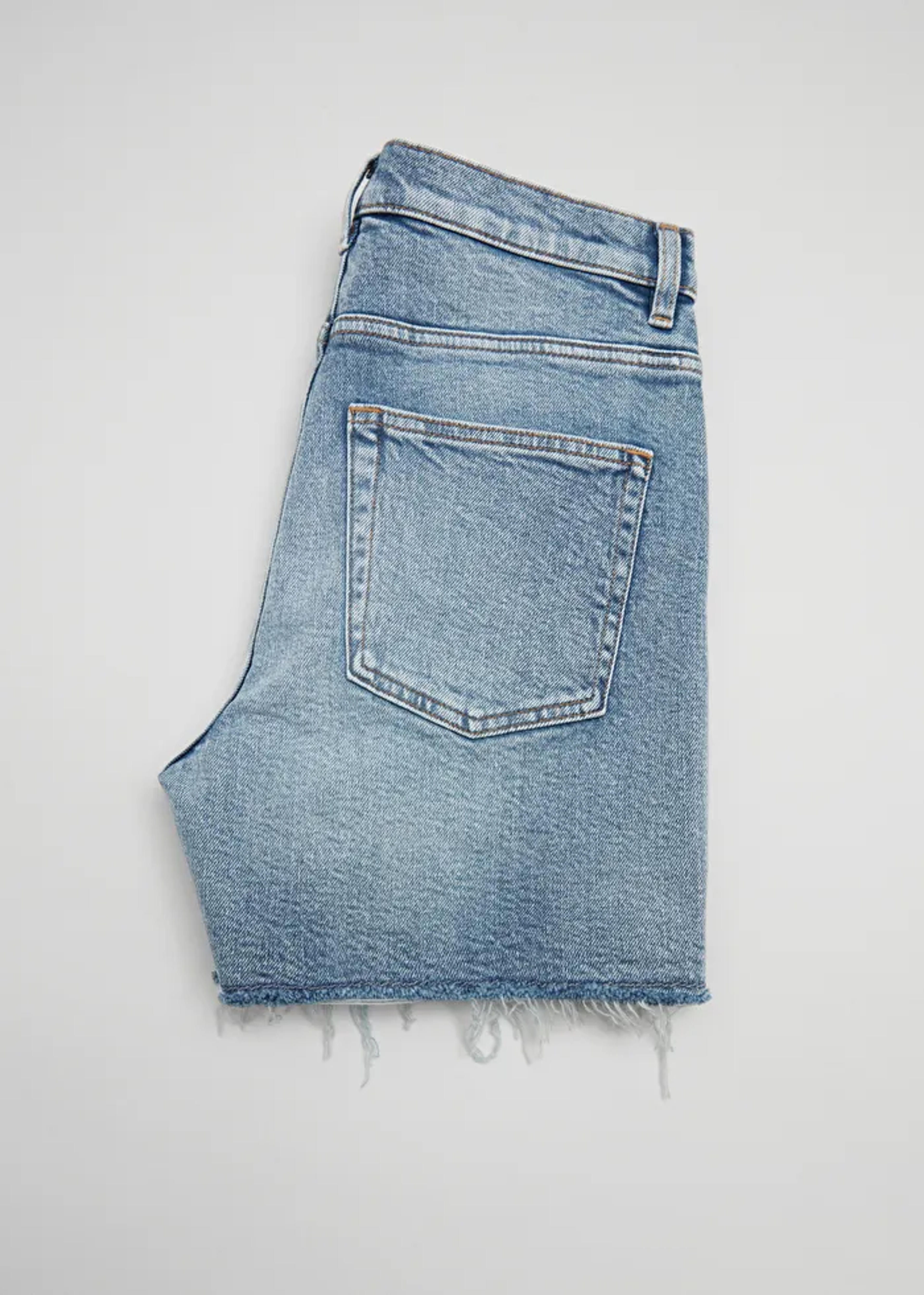 Slim Cut Frayed Edge Denim Shorts - Light Blue - Shorts - & Other Stories US