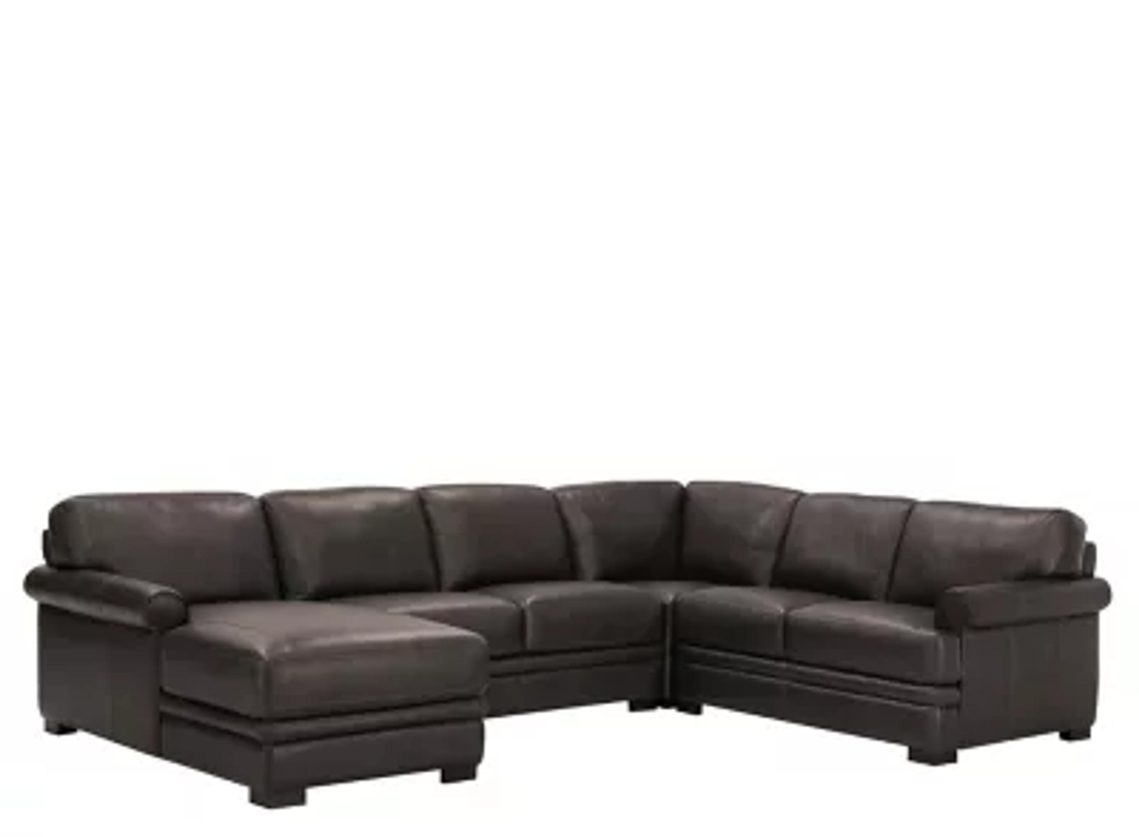 Kessler Leather 4-pc. Sectional Sofa | Raymour & Flanigan