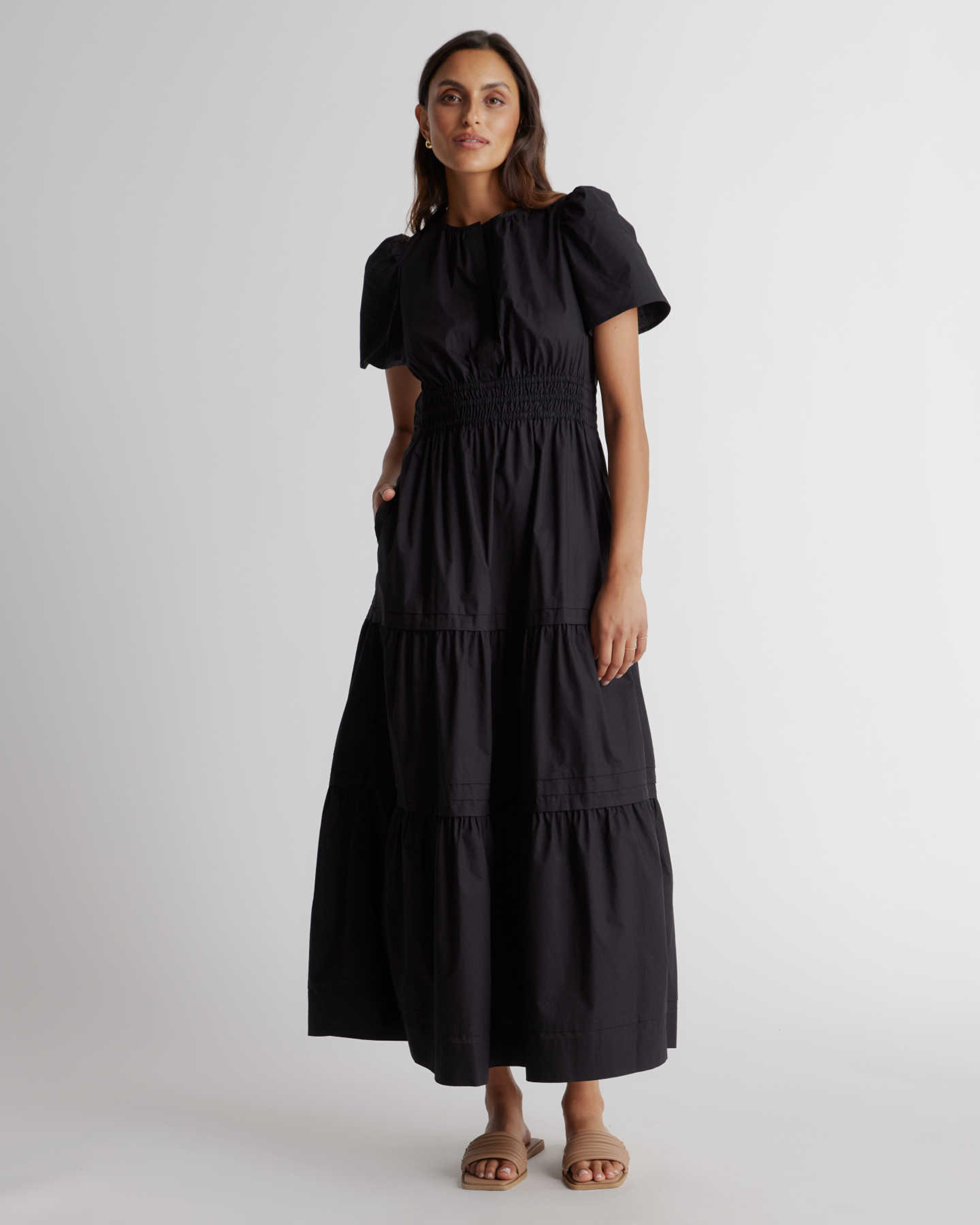 100% Organic Cotton Tiered Maxi Dress