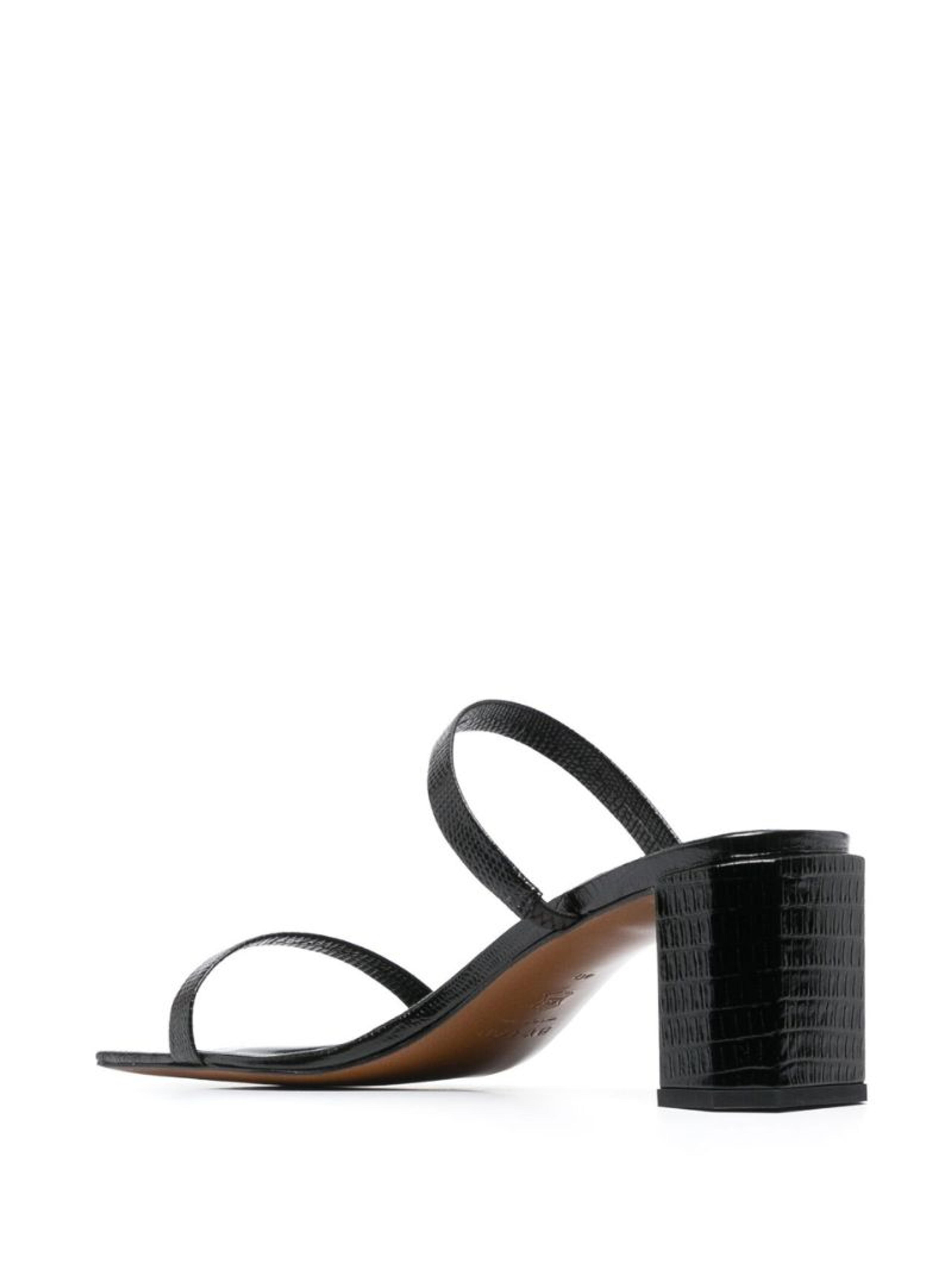 BY FAR black Tanya 60 leather sandals | Browns