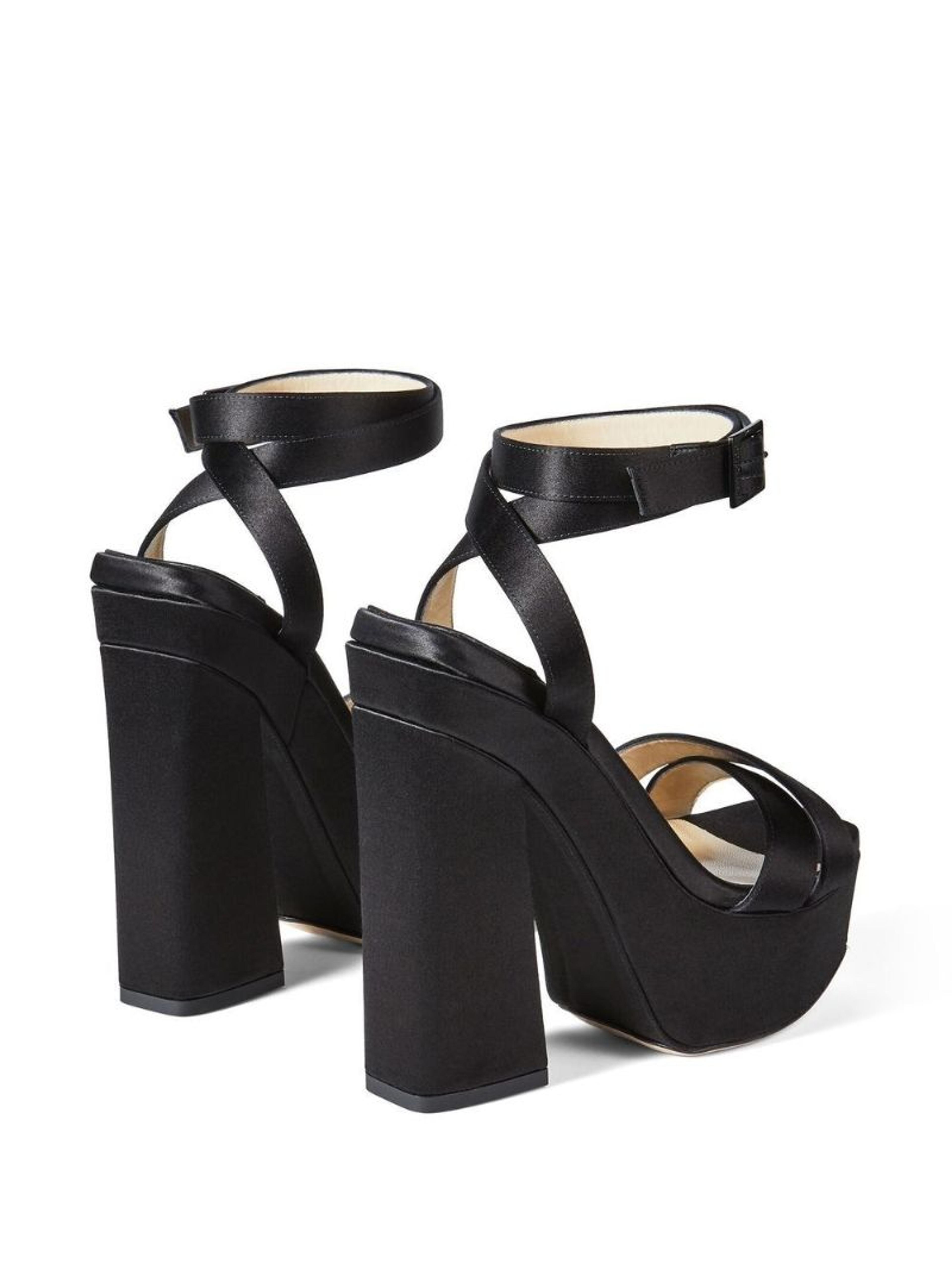 Jimmy Choo black Gaia 140 platform sandals | Browns