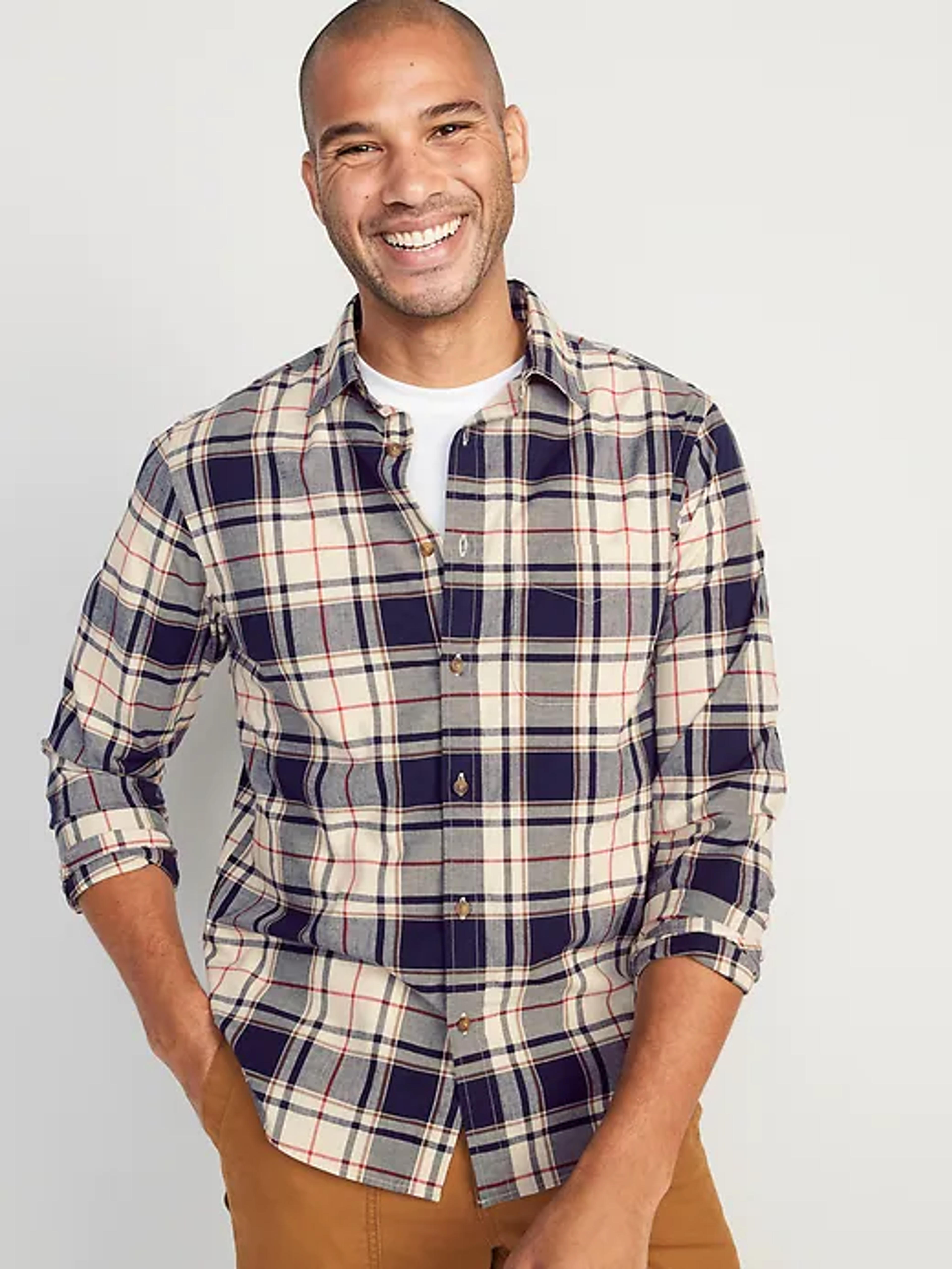 Regular Fit Built-In Flex Plaid Everyday Shirt for Men | Old Navy