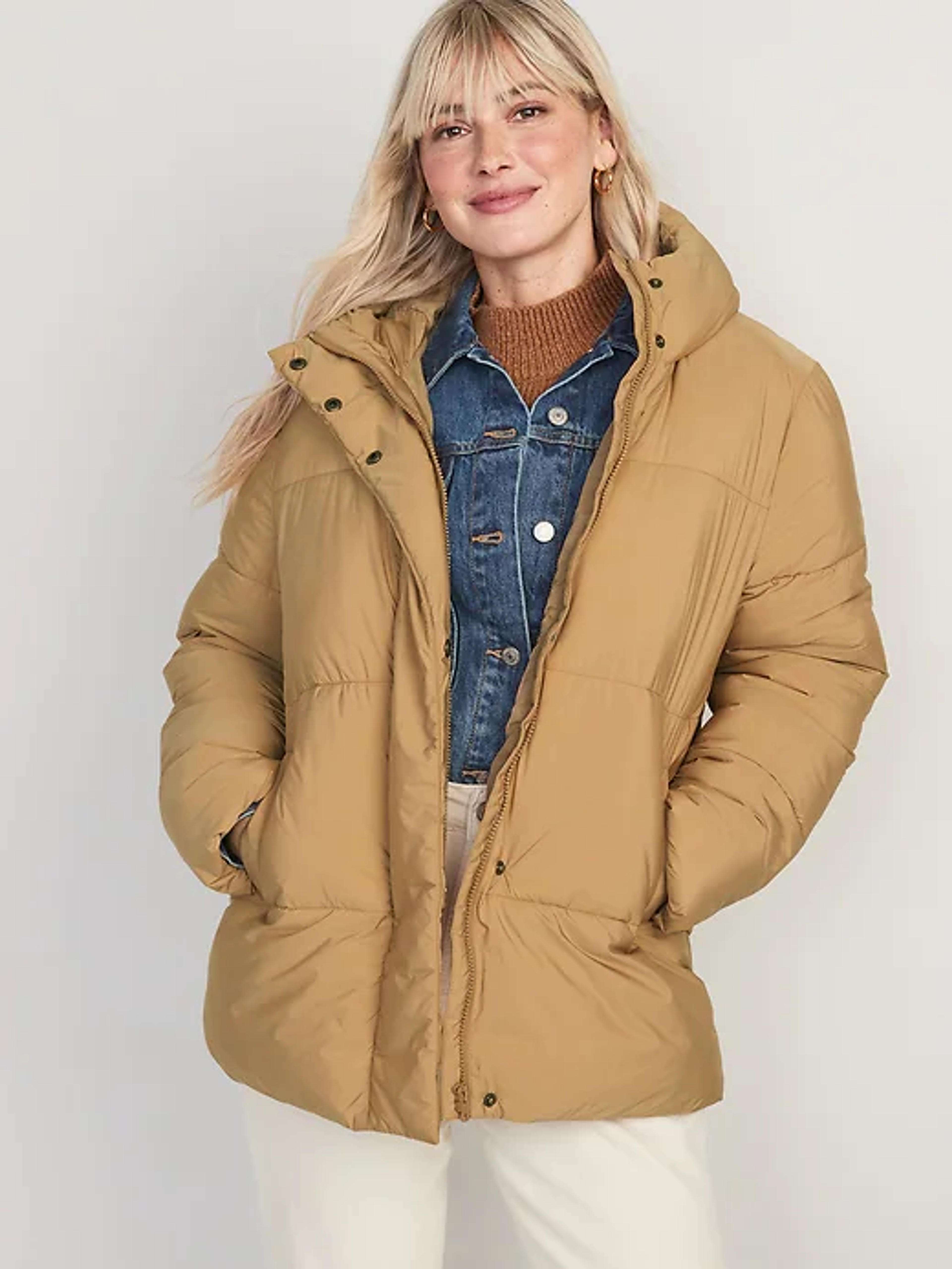 Water-Resistant Hooded Puffer Jacket for Women | Old Navy