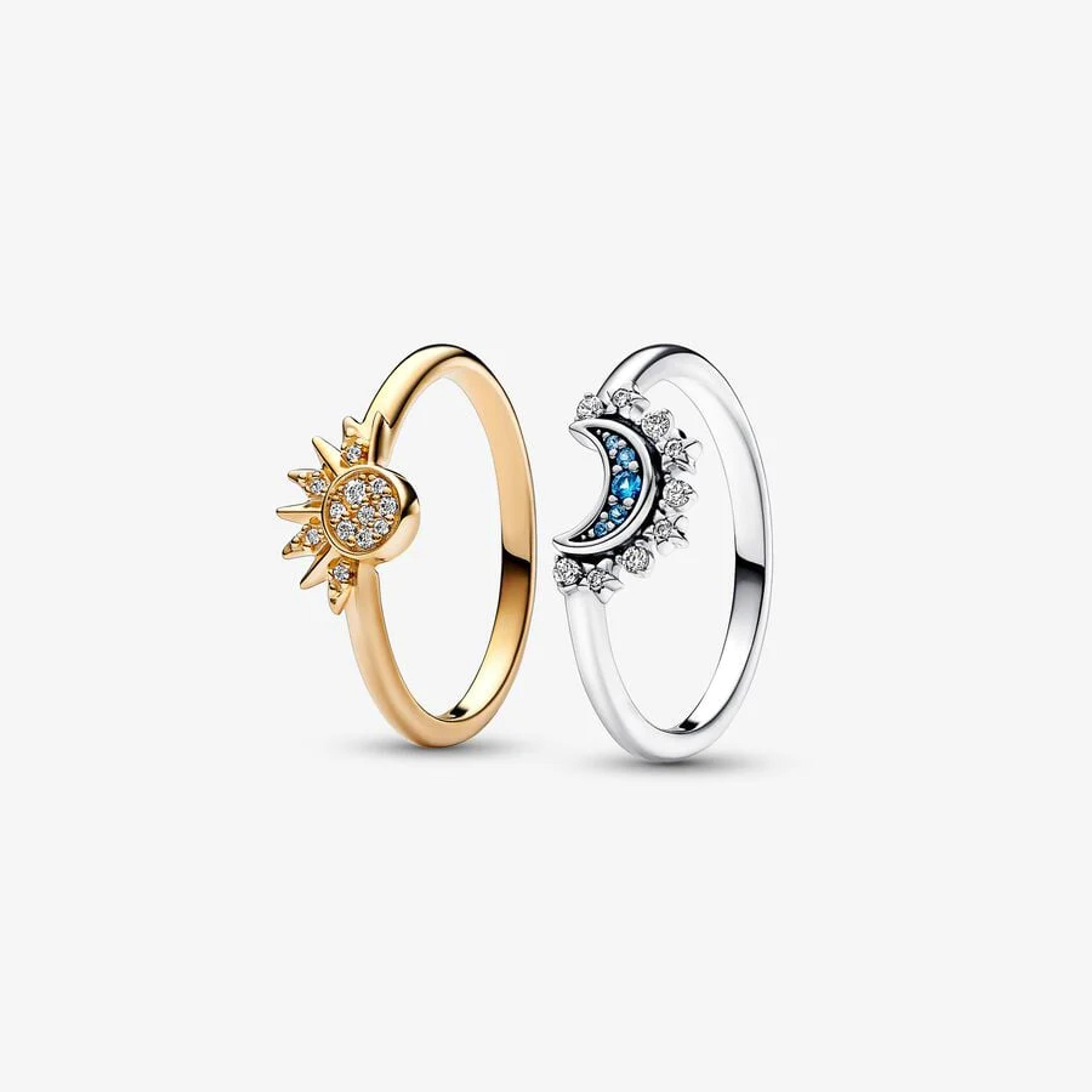 Sunshine & Midnight Moon Ring Combo