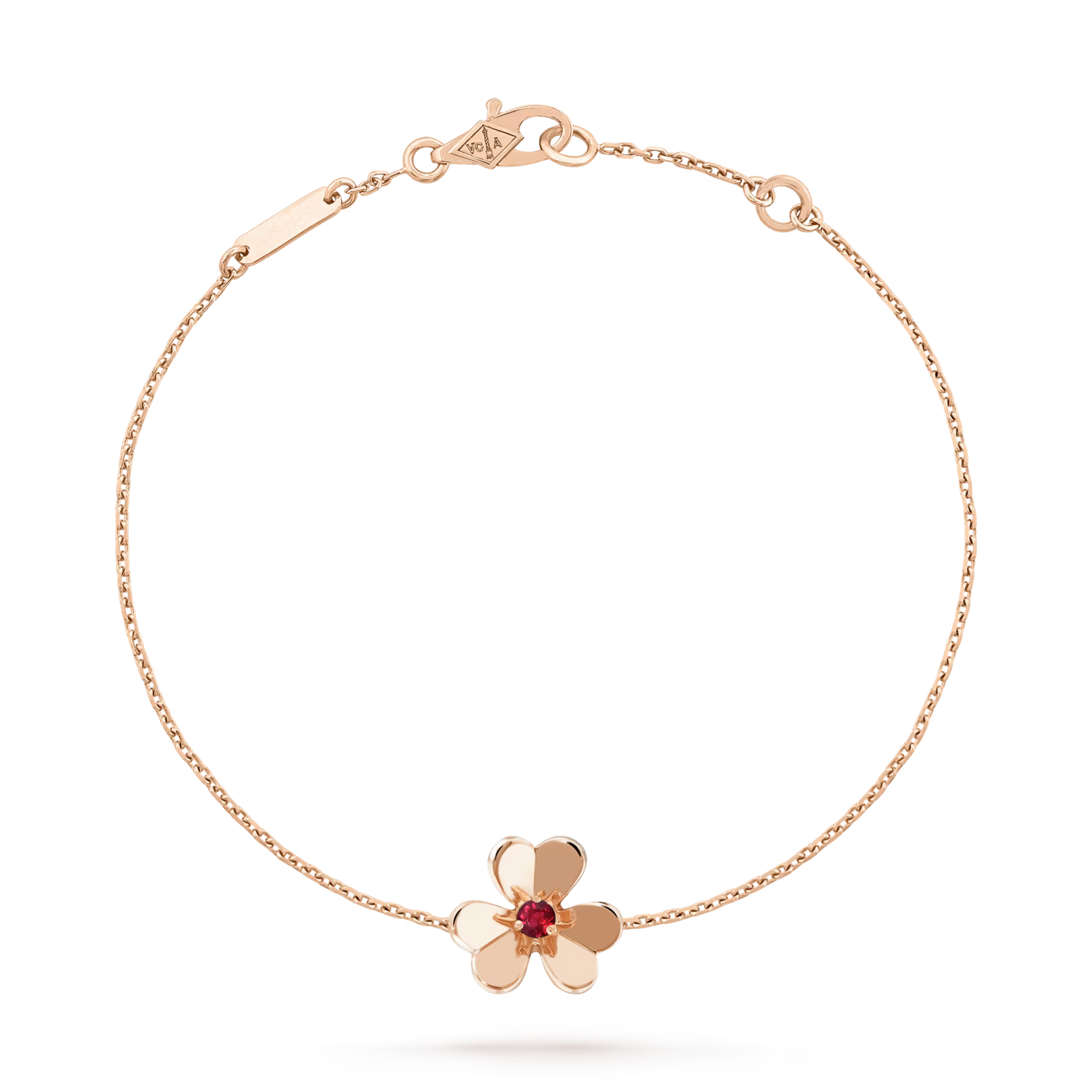 Frivole bracelet, mini model 18K rose gold, Ruby - Van Cleef & Arpels