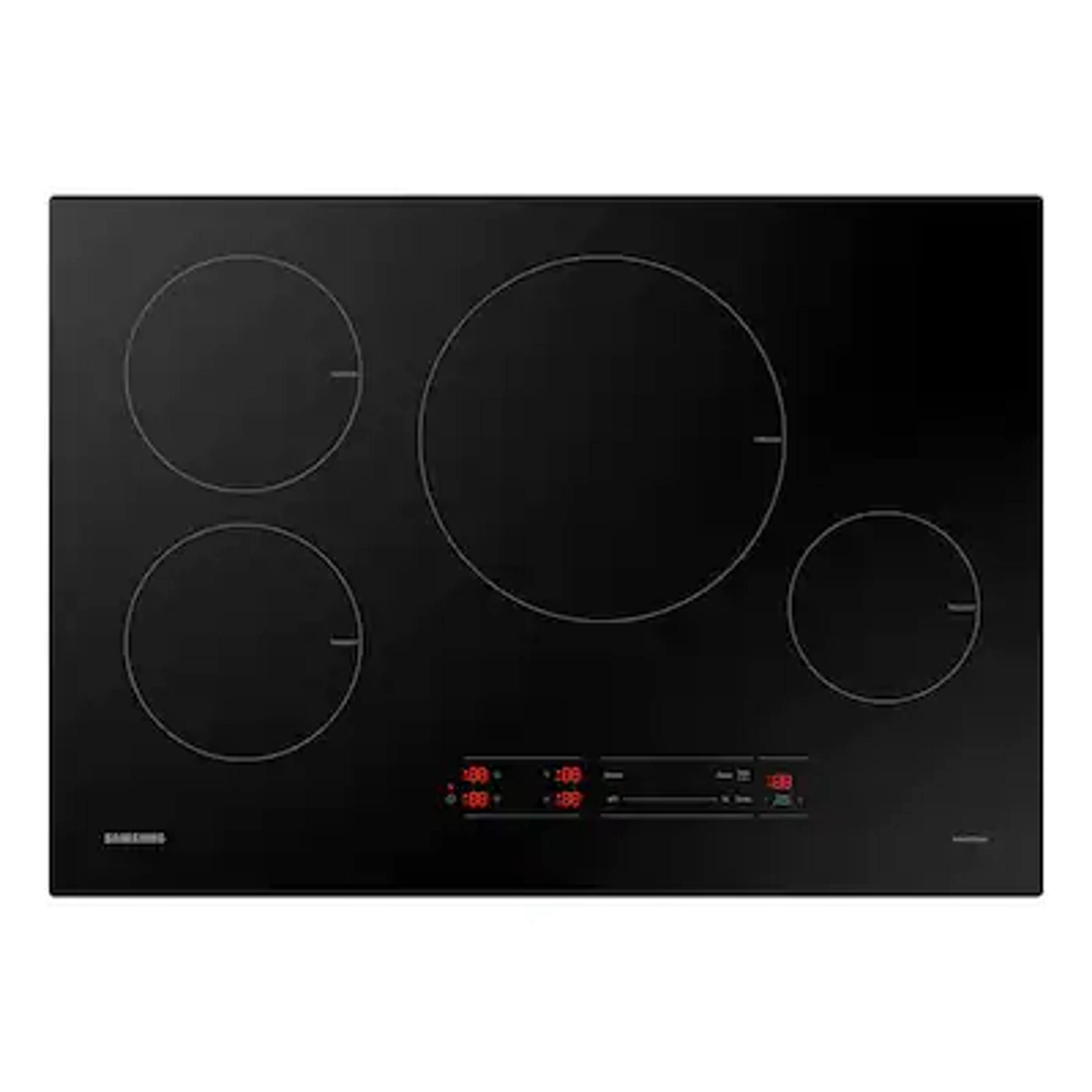 Samsung 30-in 4 Elements Black Induction Cooktop in the Induction Cooktops department at Lowes.com