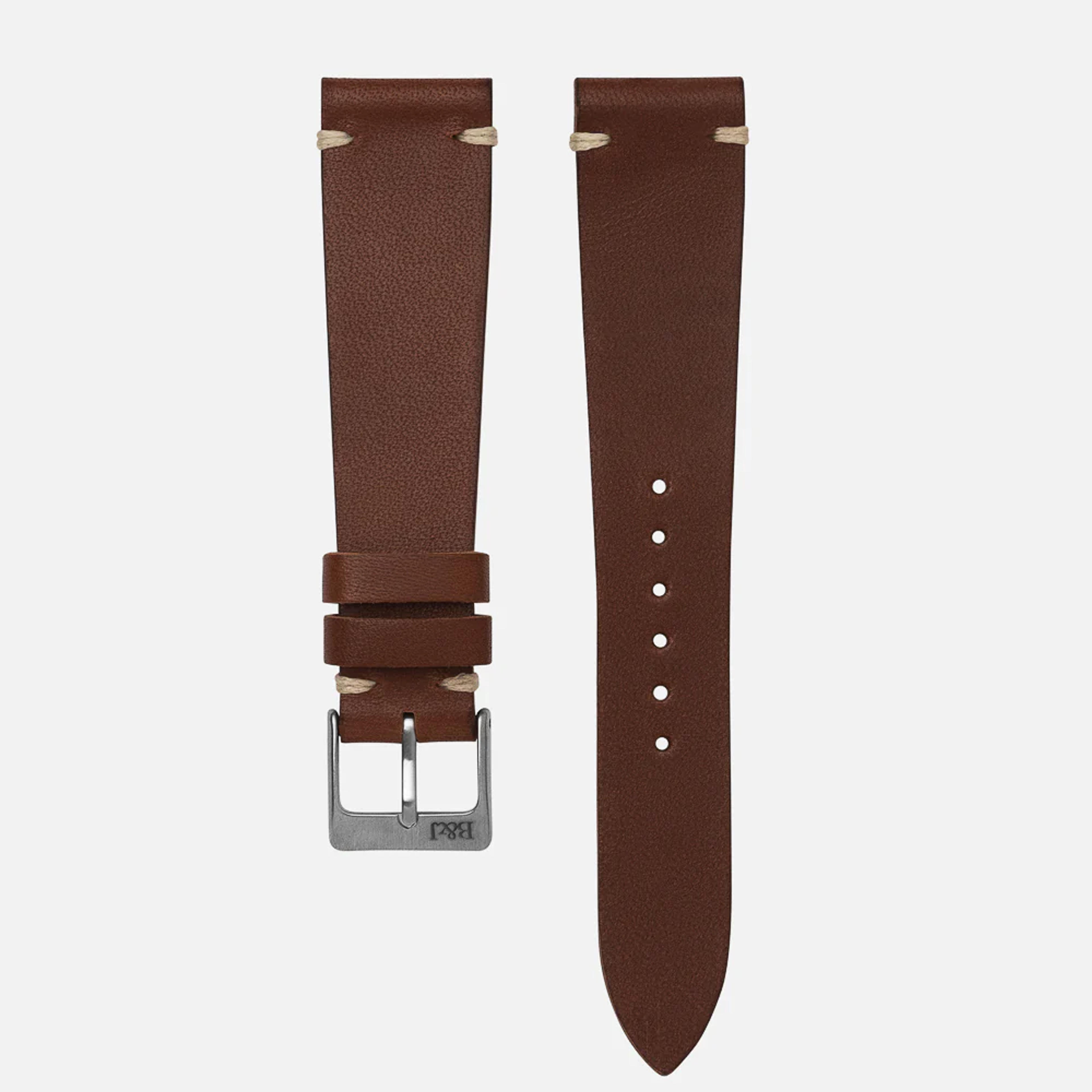 Mocha - Vintage Style Leather Strap - Bark & Jack