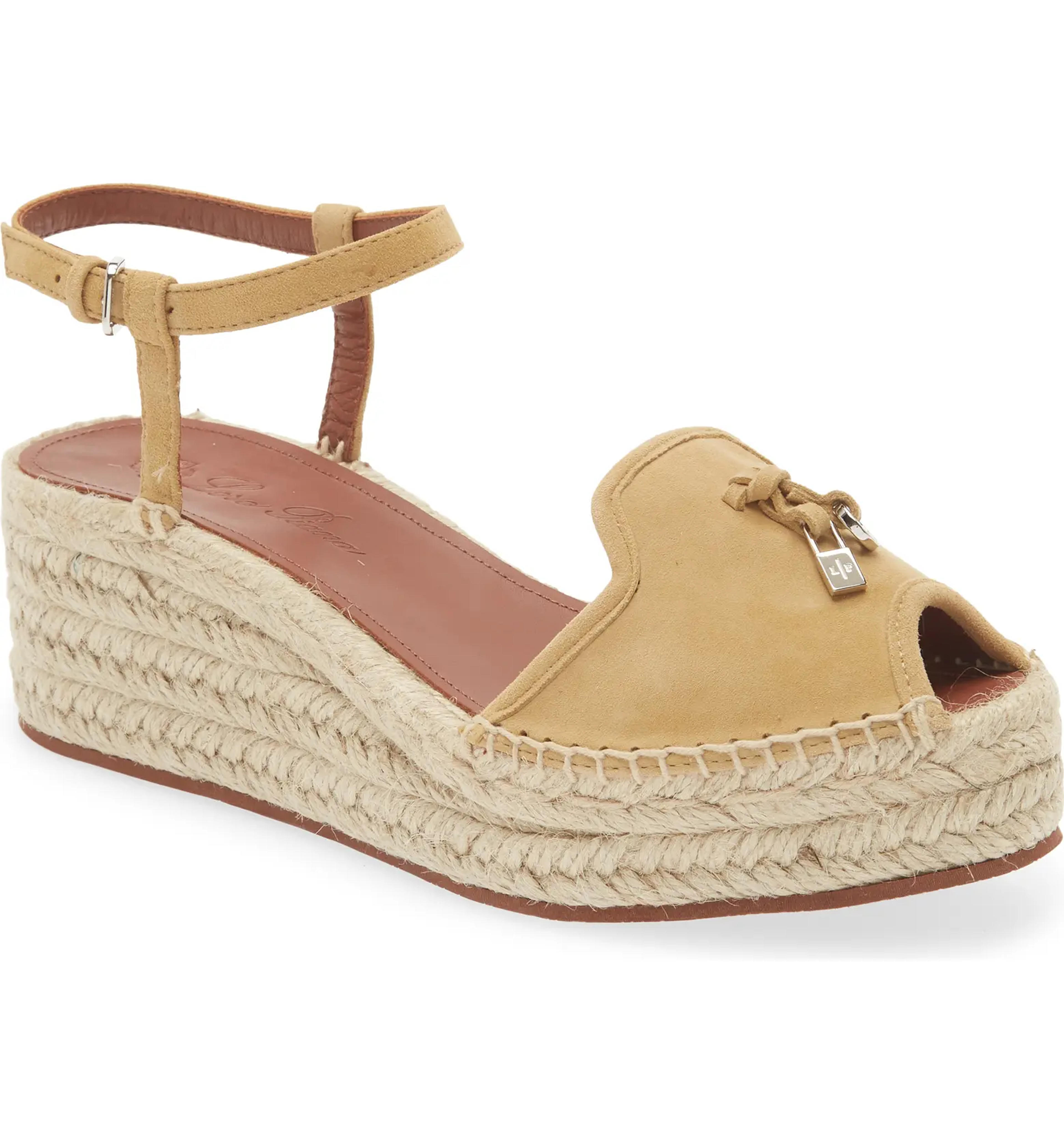 LORO PIANA Spritely Charms Open Toe Espadrille Sandal 