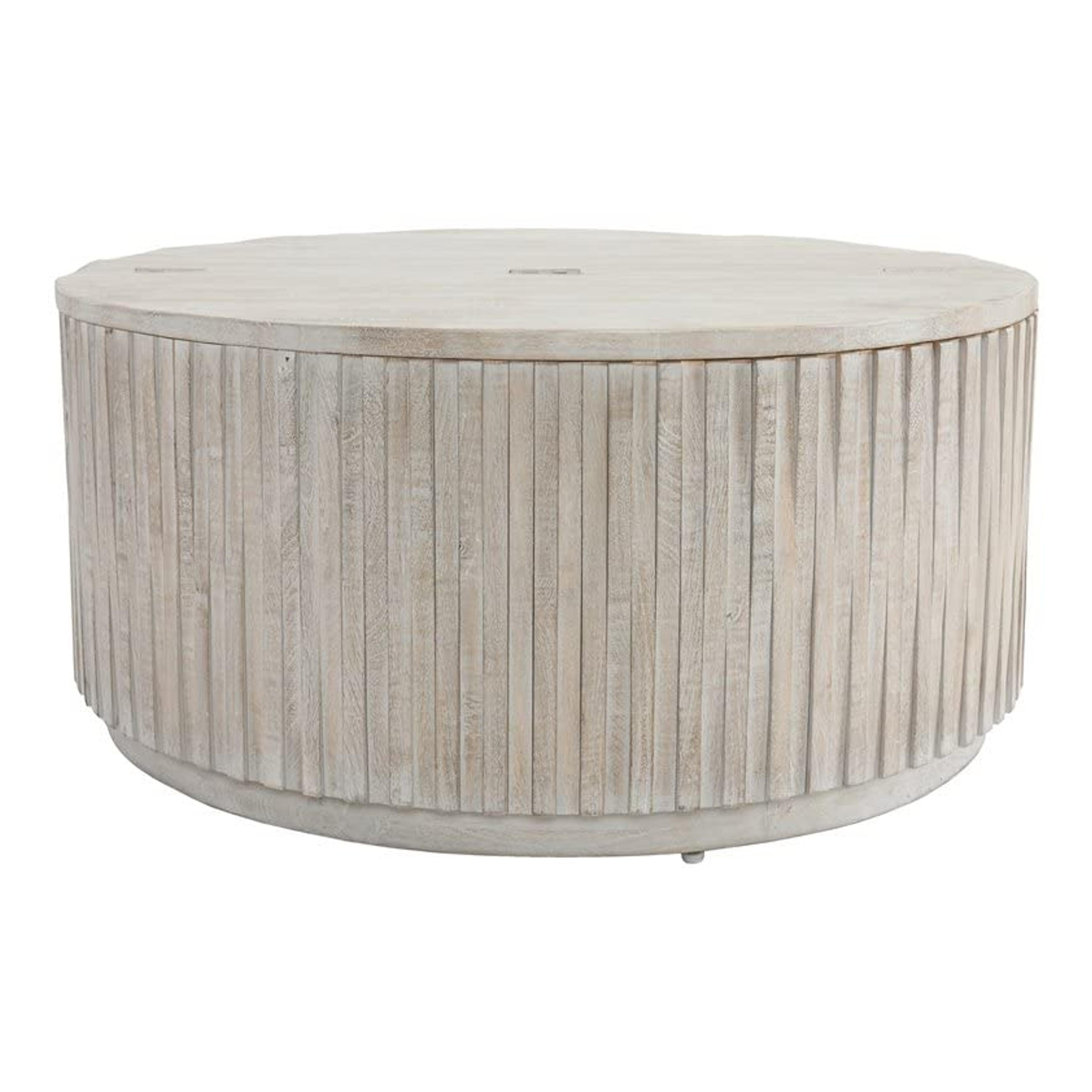 Amazon.com: Kosas Home Maya 40x40 Round Mango Wood Coffee Table in Sunbleached Gray : Home & Kitchen