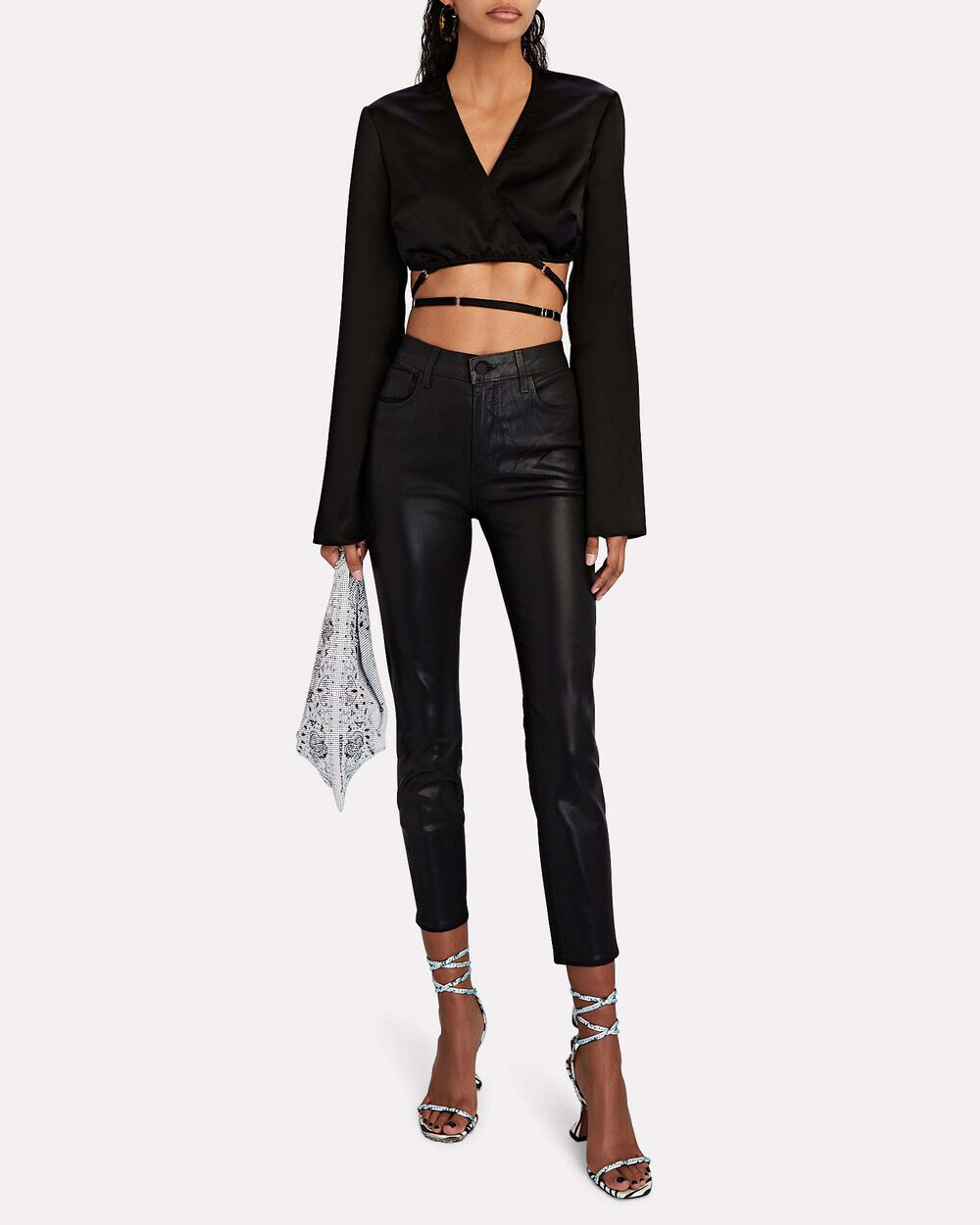 L'Agence Margot Coated Skinny Jeans | INTERMIX®