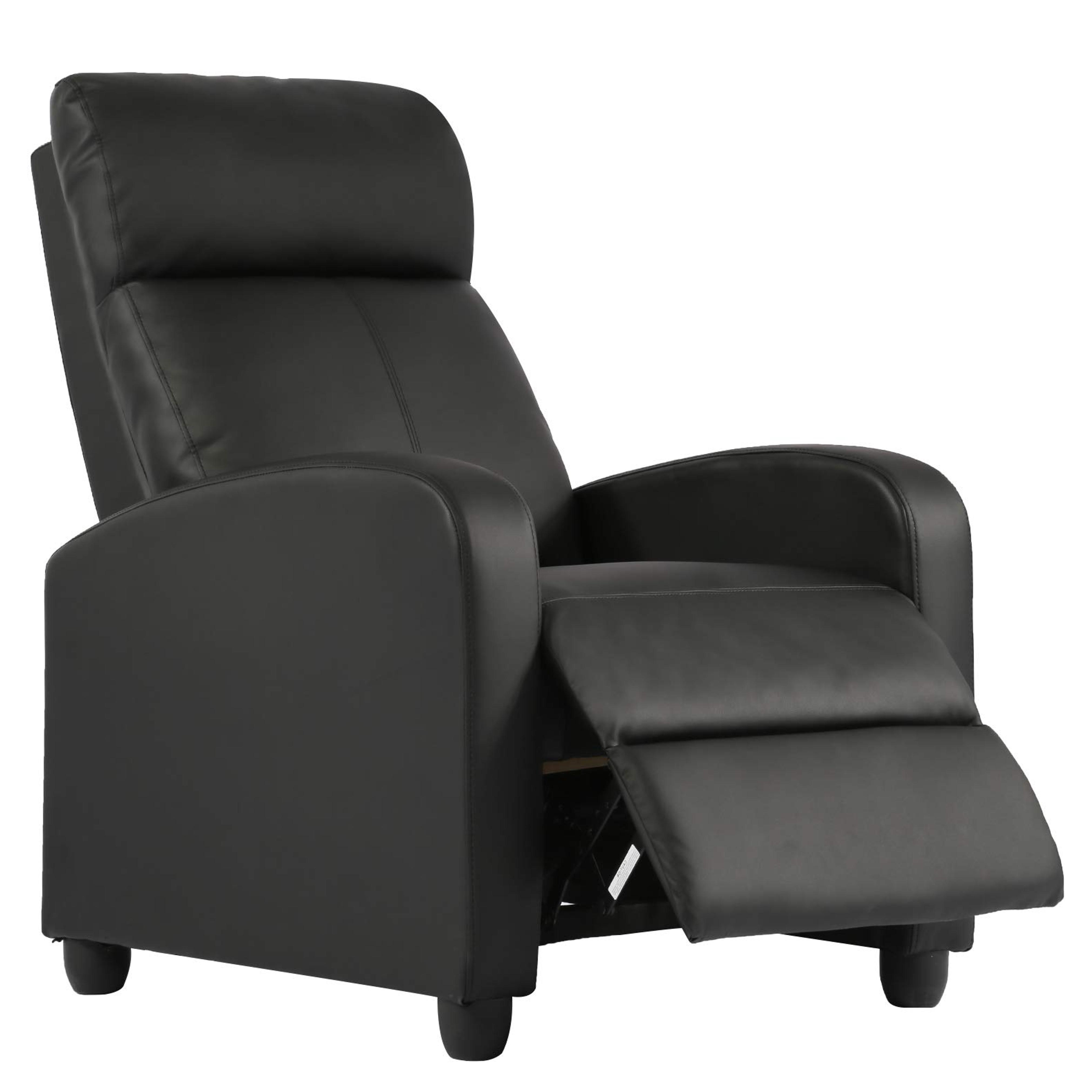 Amazon.com: Recliner Chair for Living Room Home Theater Seating Single Reclining Sofa Lounge with Padded Seat Backrest (Black) : Home & Kitchen