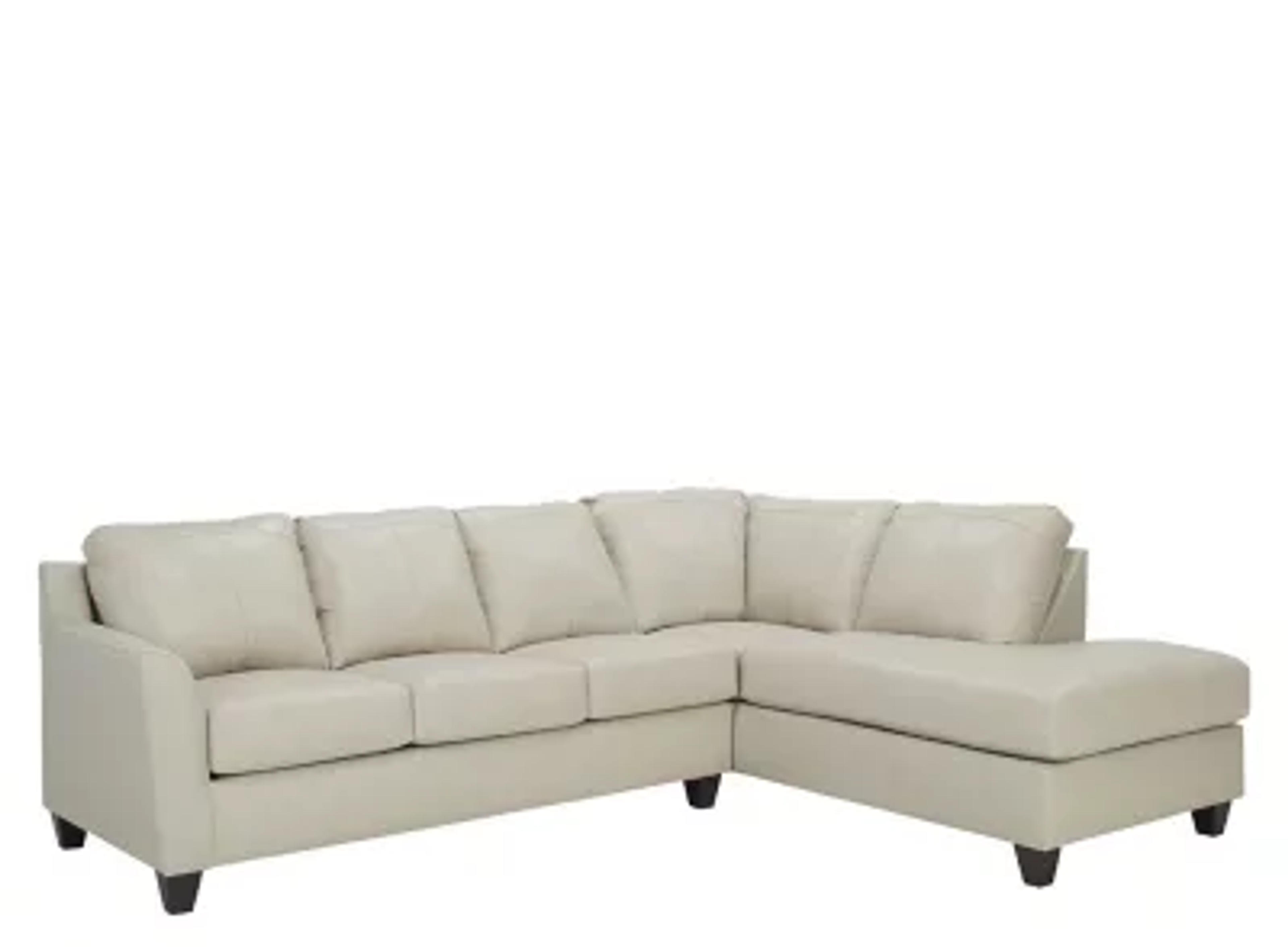 Montero Leather 2-pc. Sectional