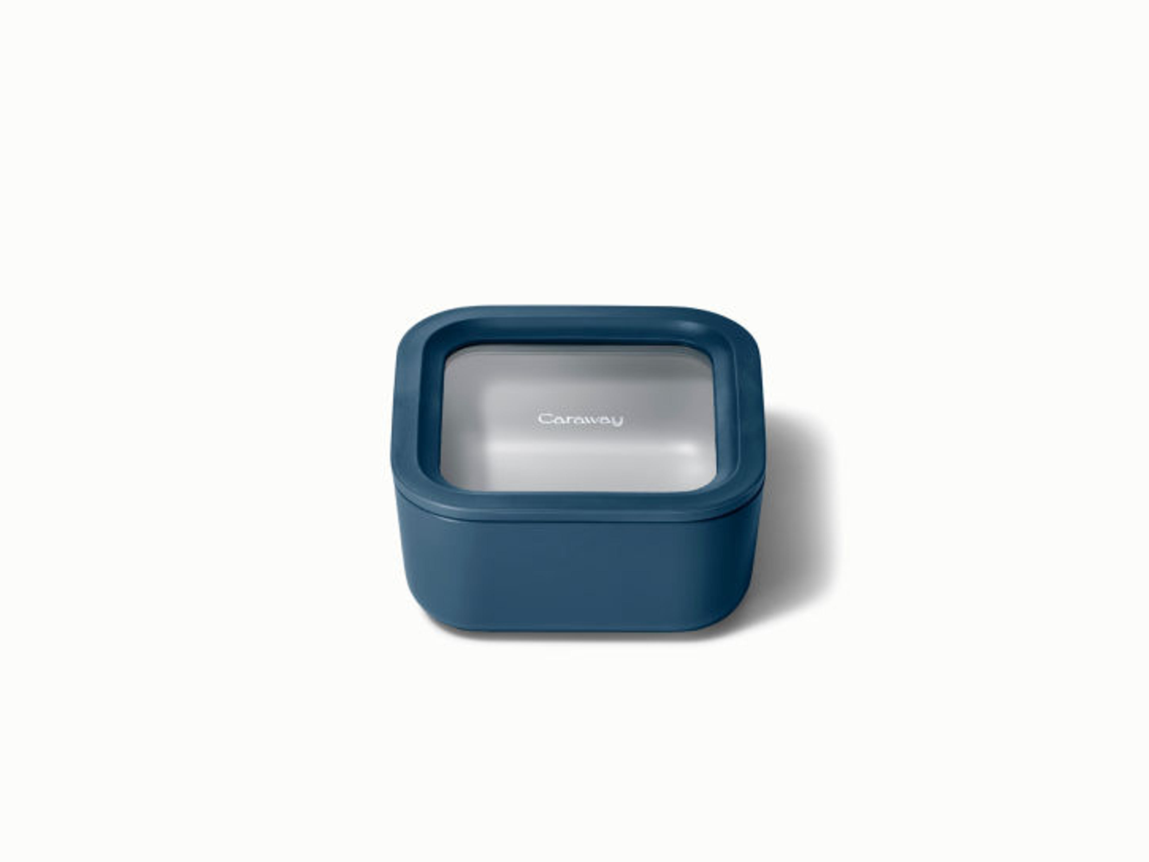 Non-Stick Ceramic-Coated Small Glass Container | Food Storage Container | BPA-Free | Caraway