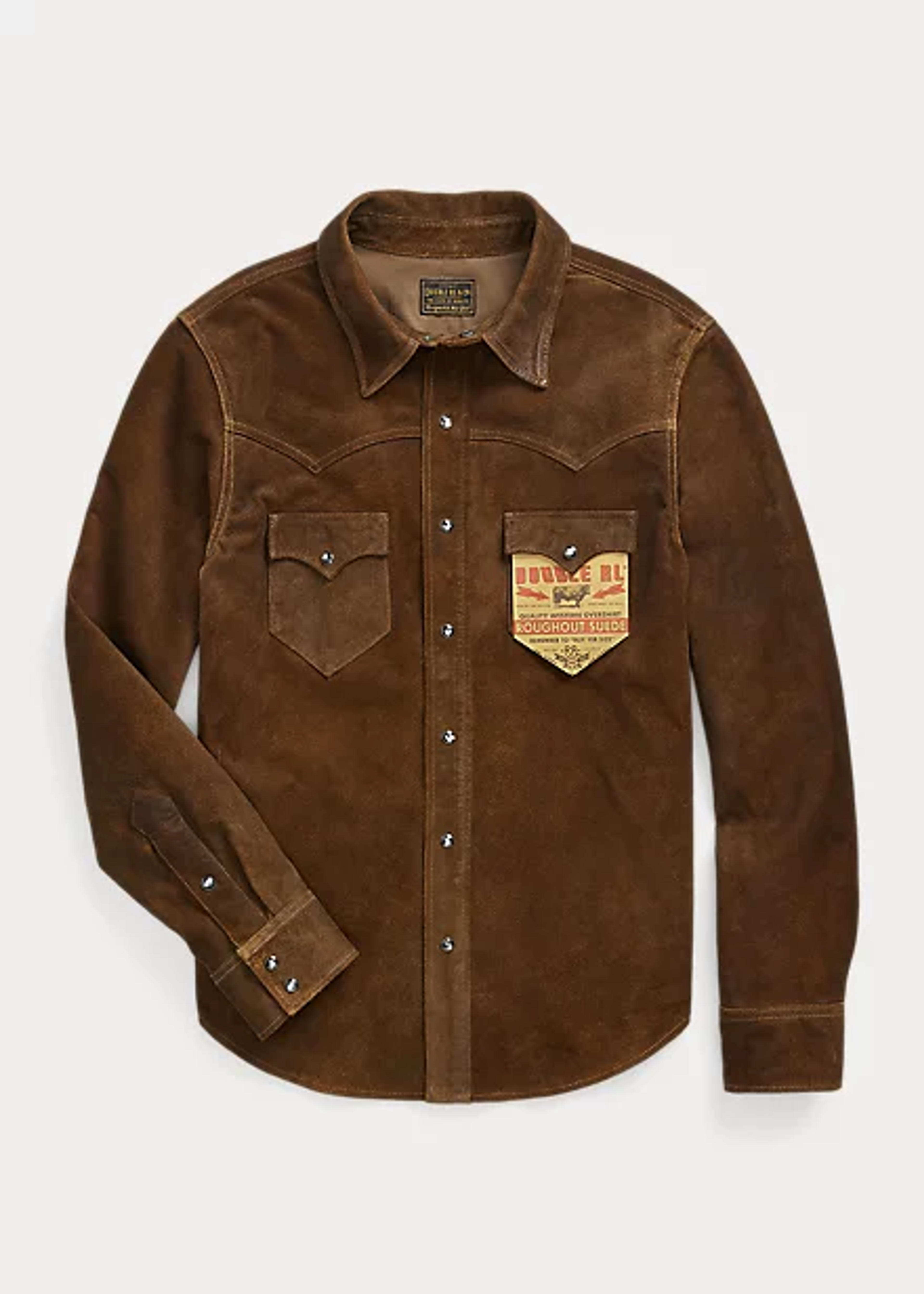 Roughout Suede Western Overshirt for Men | Ralph Lauren® UK