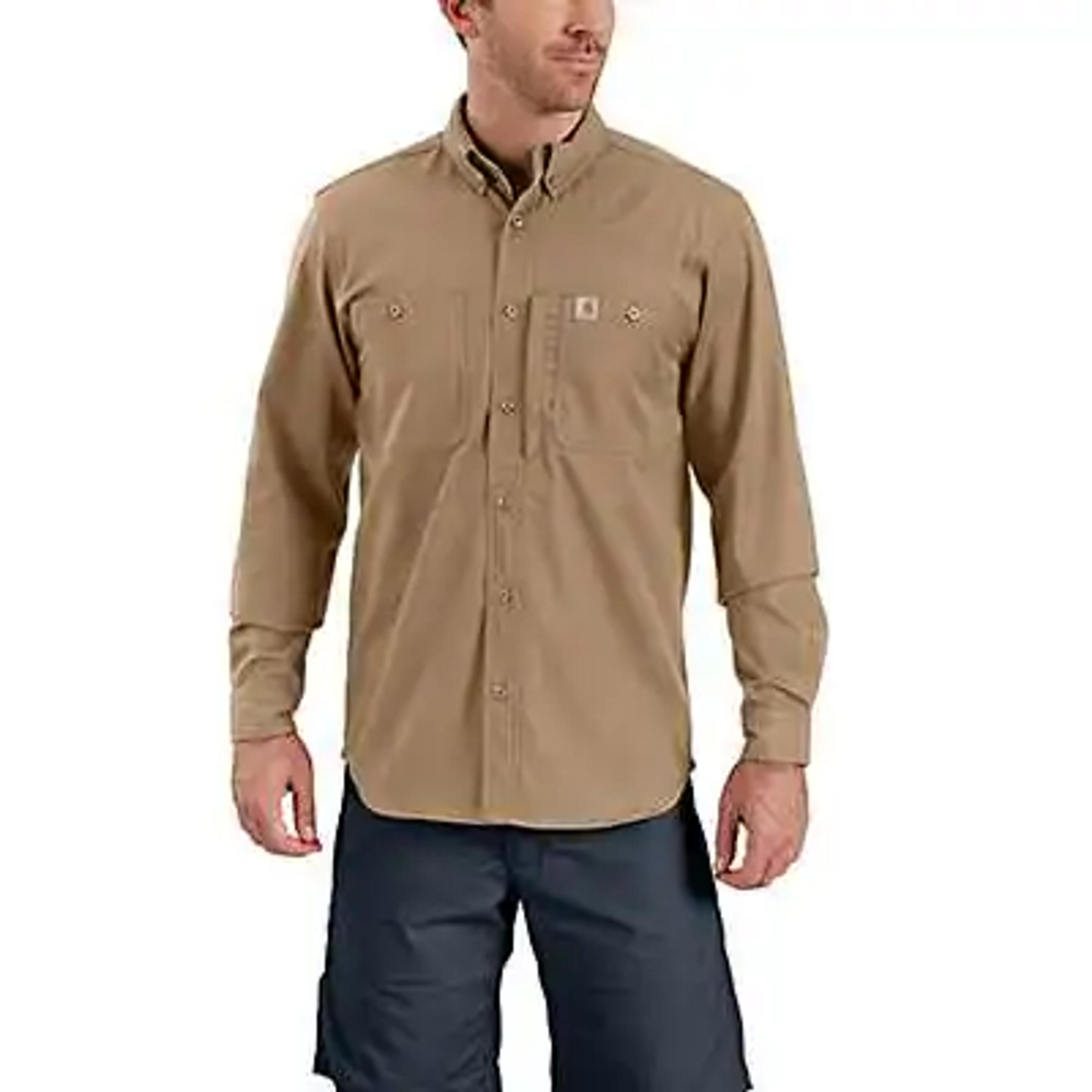 RUGGED PROFESSIONAL™ SERIES RELAXED FIT CANVAS LONG SLEEVE WORK SHIRT | Carhartt®