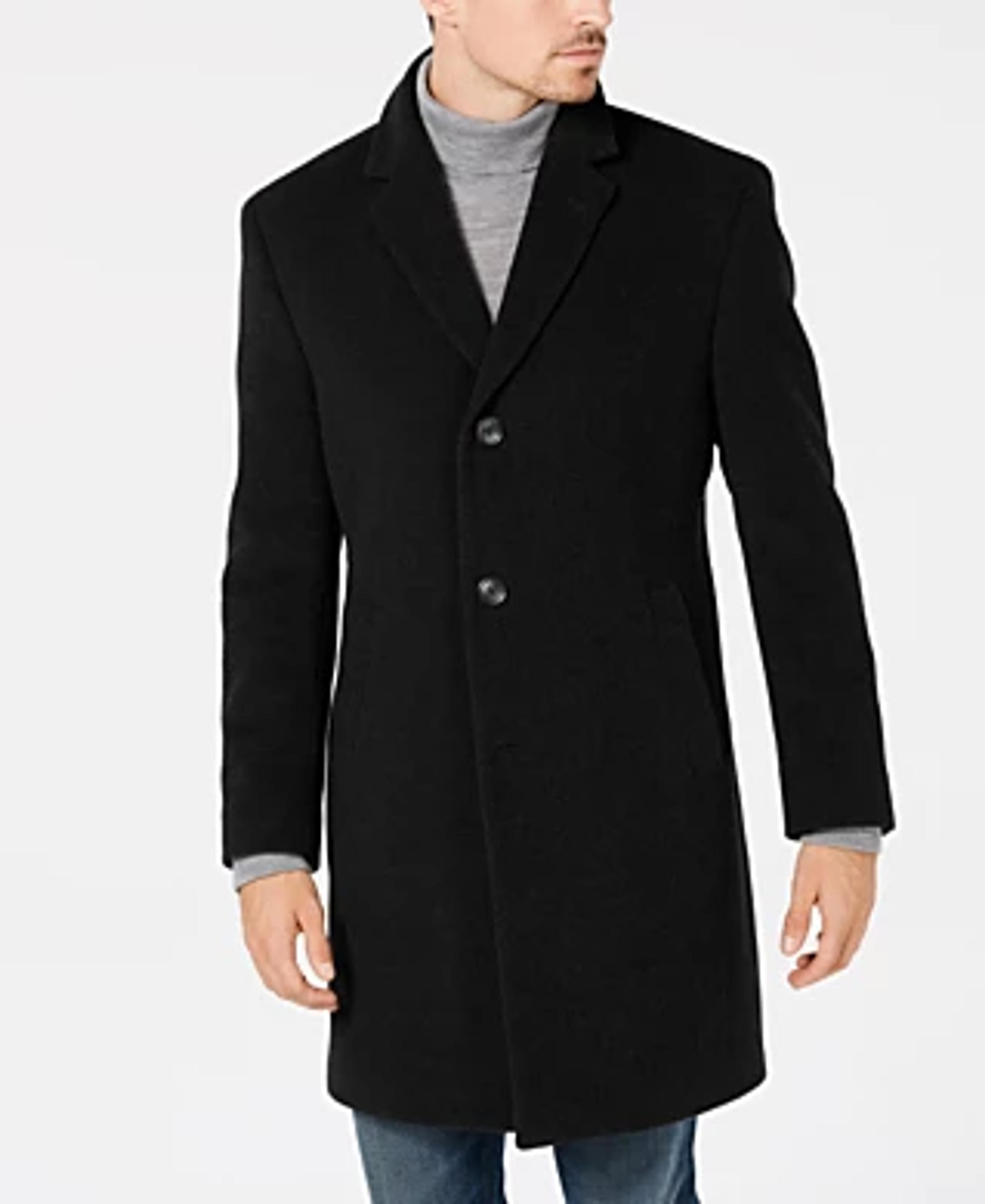 Nautica Men's Barge Classic Fit Wool/Cashmere Blend Solid Overcoat & Reviews - Coats & Jackets - Men - Macy's