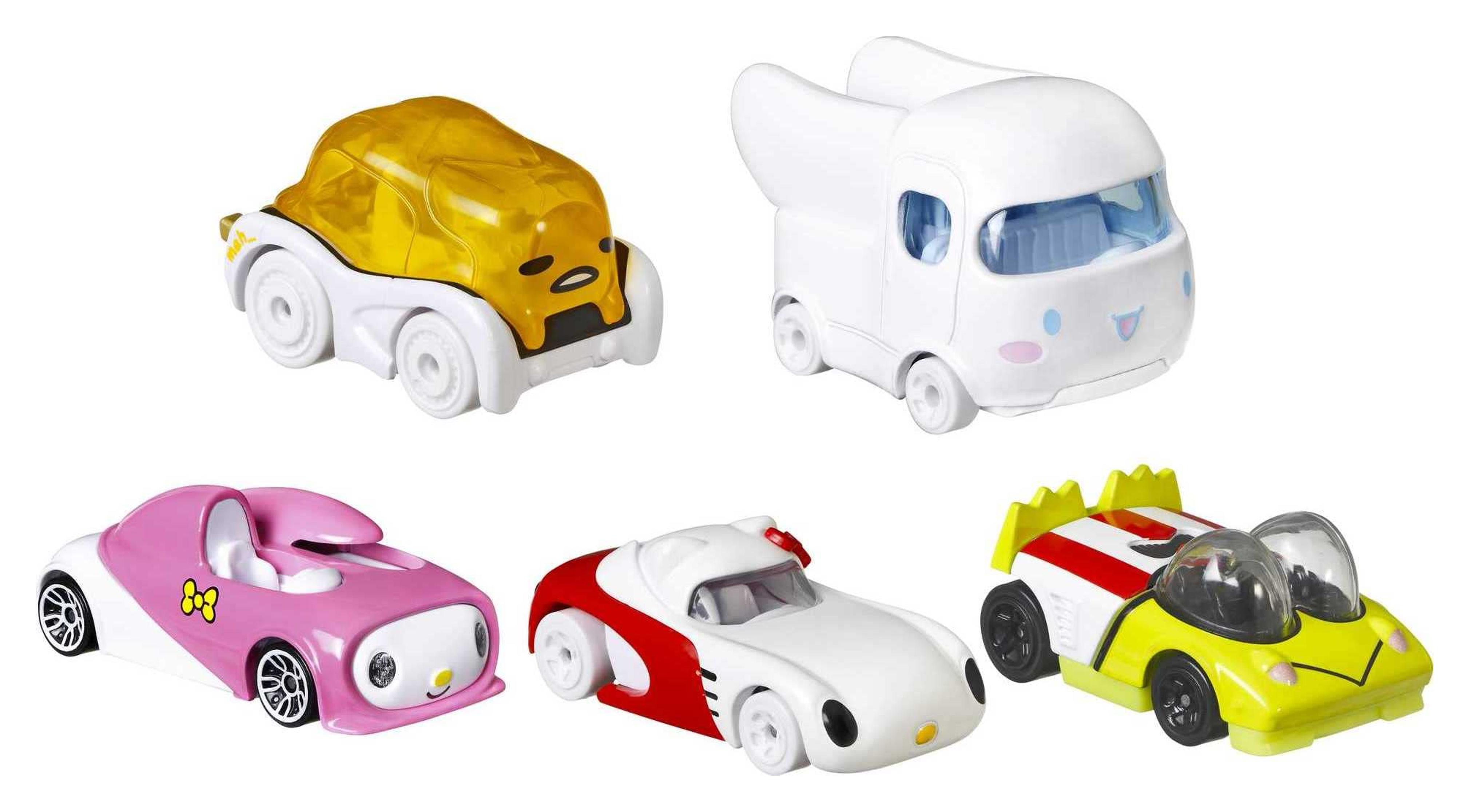 Amazon.com: Hot Wheels Sanrio Character Car 5-Pack, Toy Cars in 1:64 Scale: Hello Kitty, Keroppi, Gudetama, Cinnamaroll & My Melody : Toys & Games