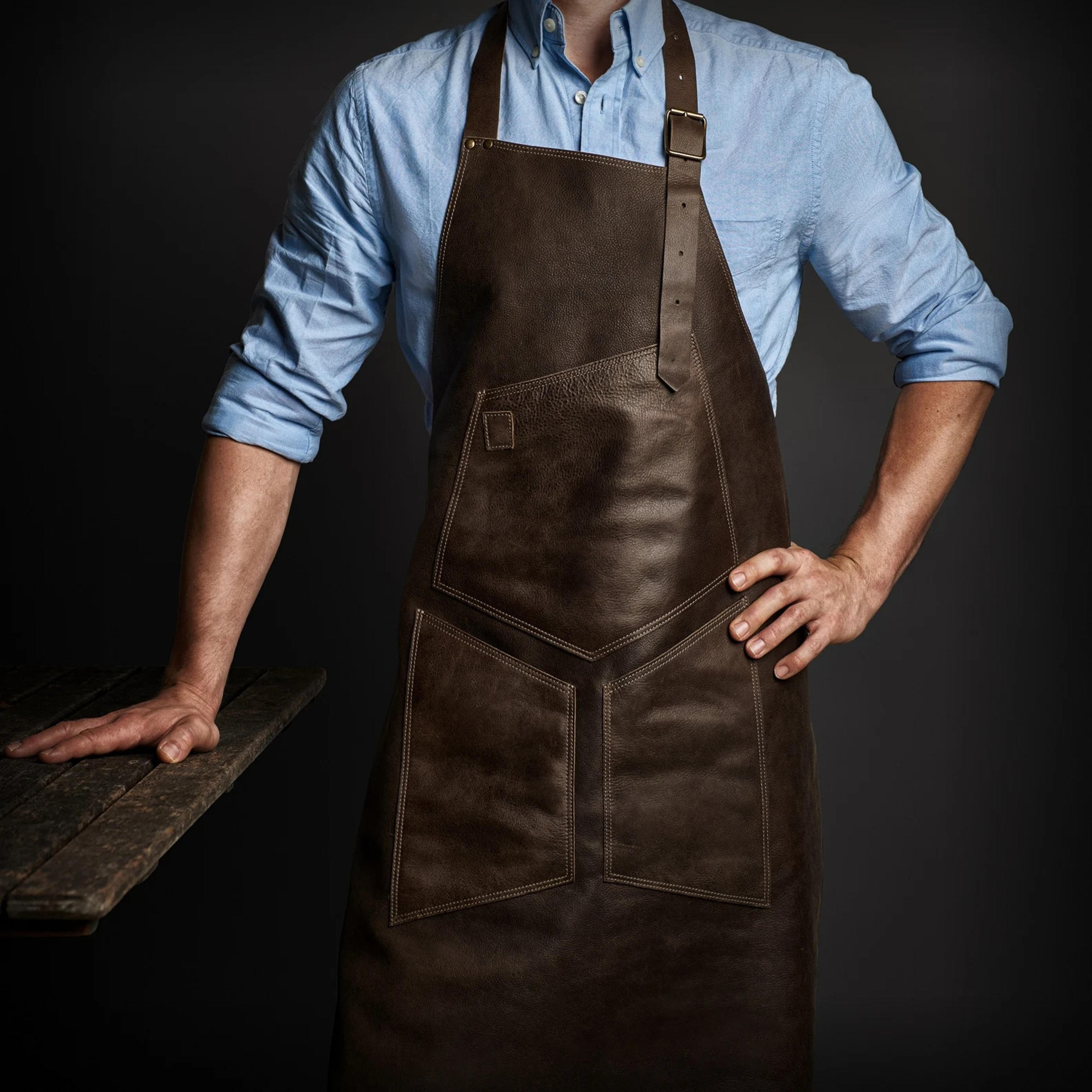 Premium Mens Leather Apron: Stylish with Protection