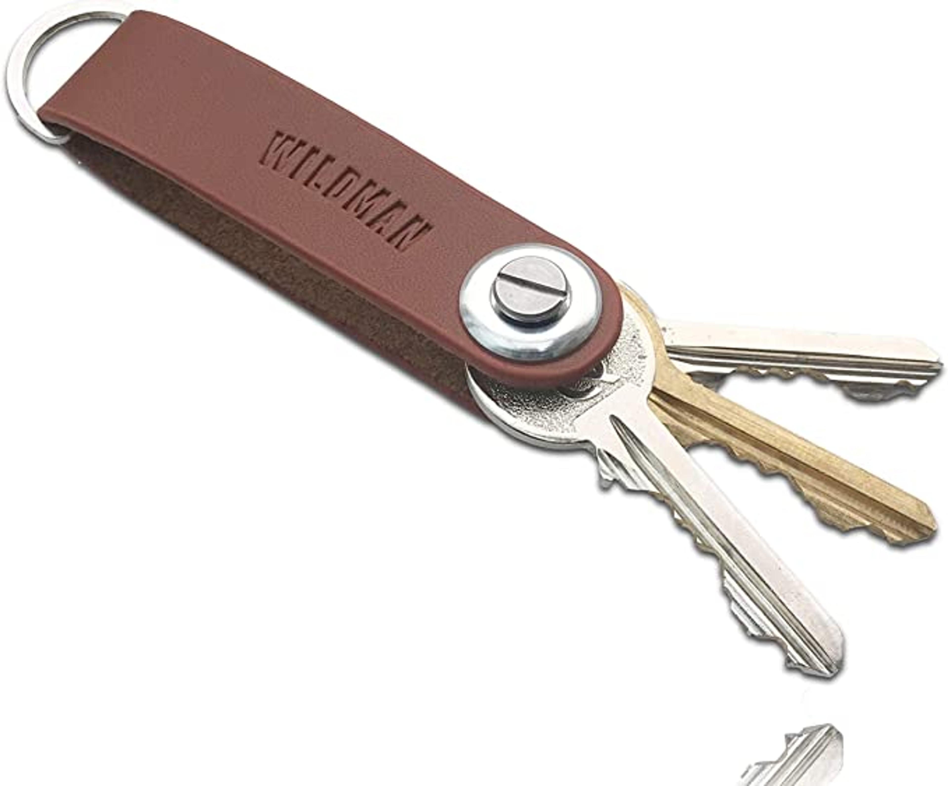 Key Organiser Leather Keyring - Stops Scratches, Pocket Rattle, Holds 7 Keys, Stylish, Functional, Practical (Brown) : Amazon.co.uk: Luggage