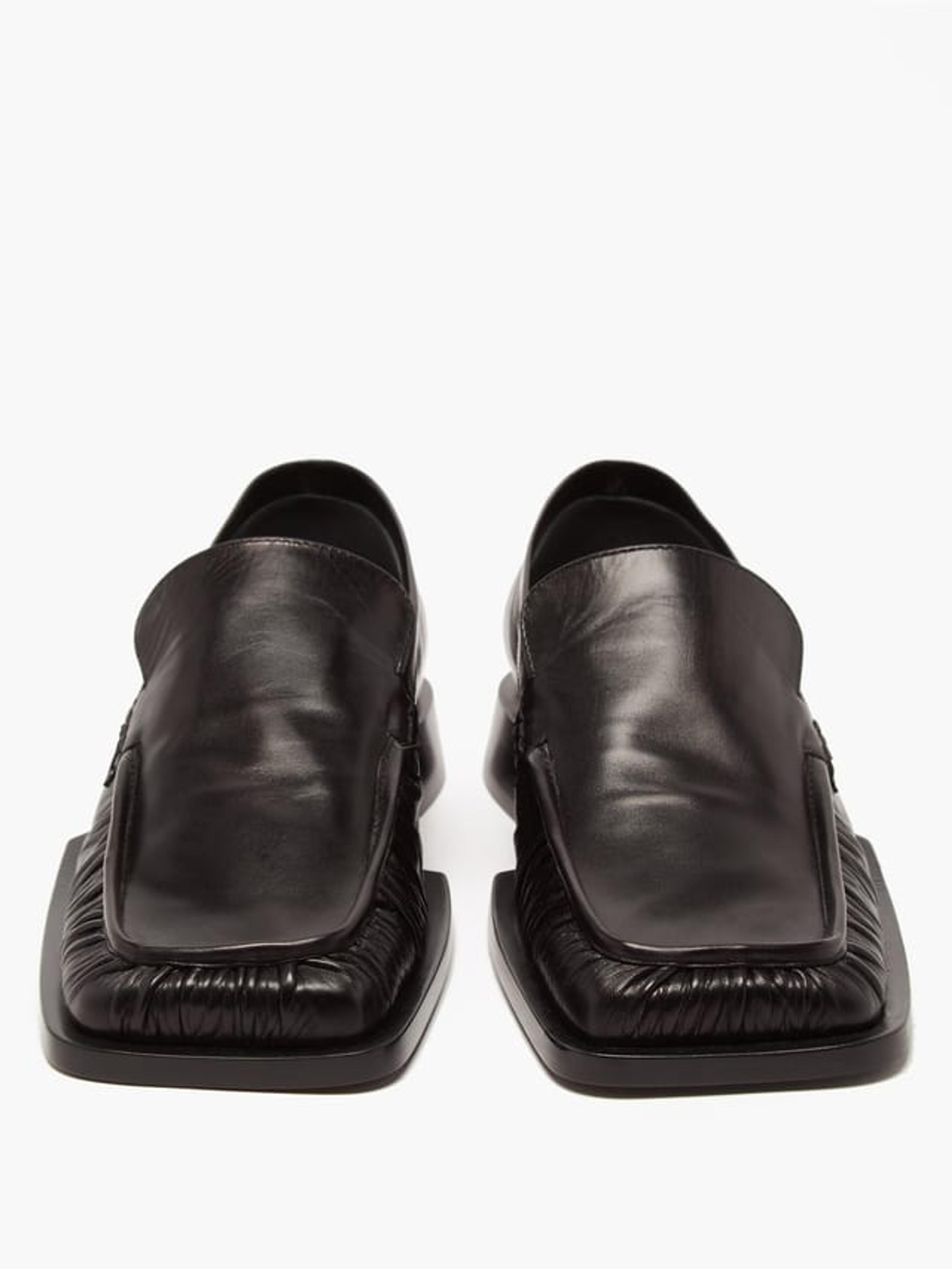 Ruched Leather Loafers | Endource