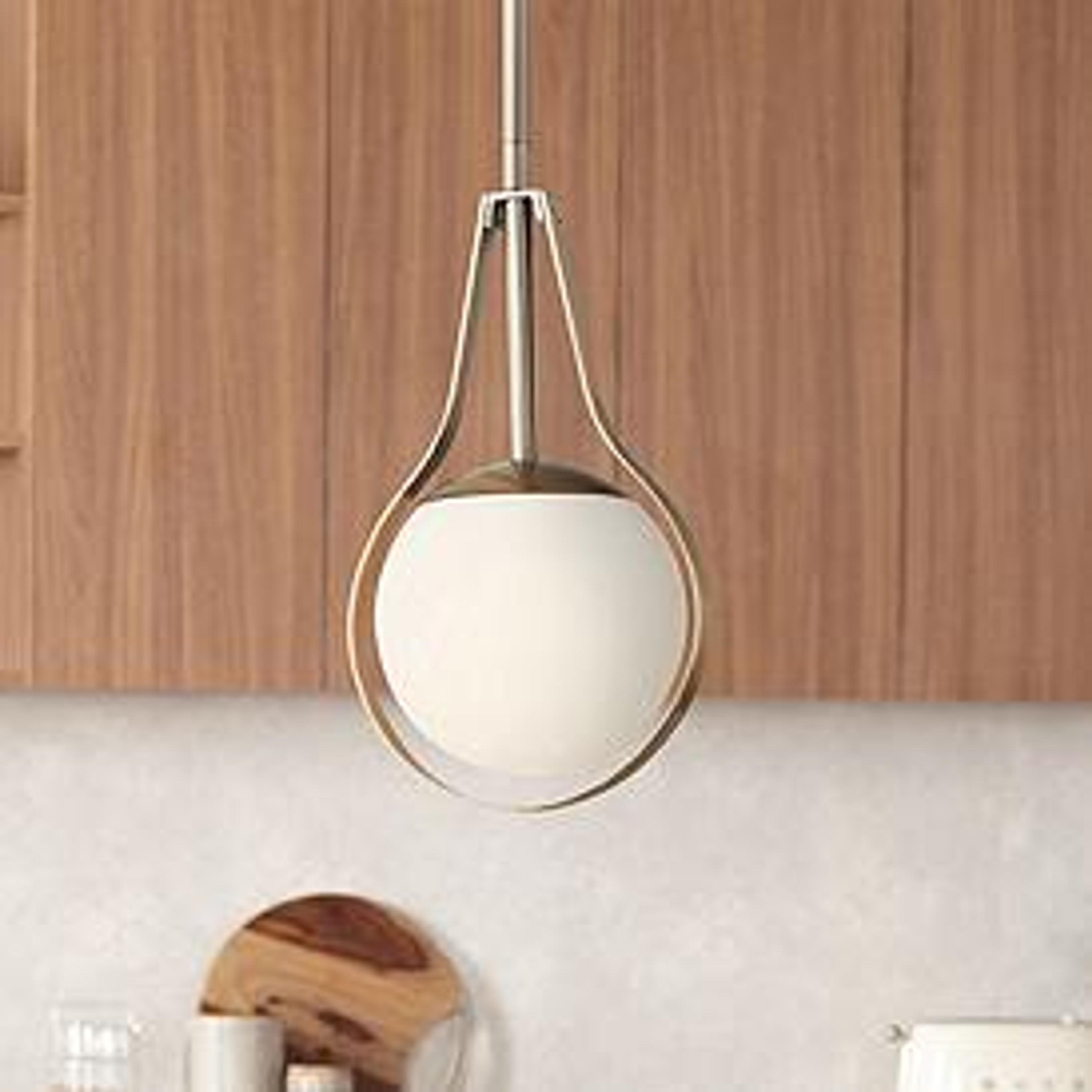 Fusion Pearl 6 1/2"W Brushed Brass LED Mini Pendant - #85V16 | Lamps Plus