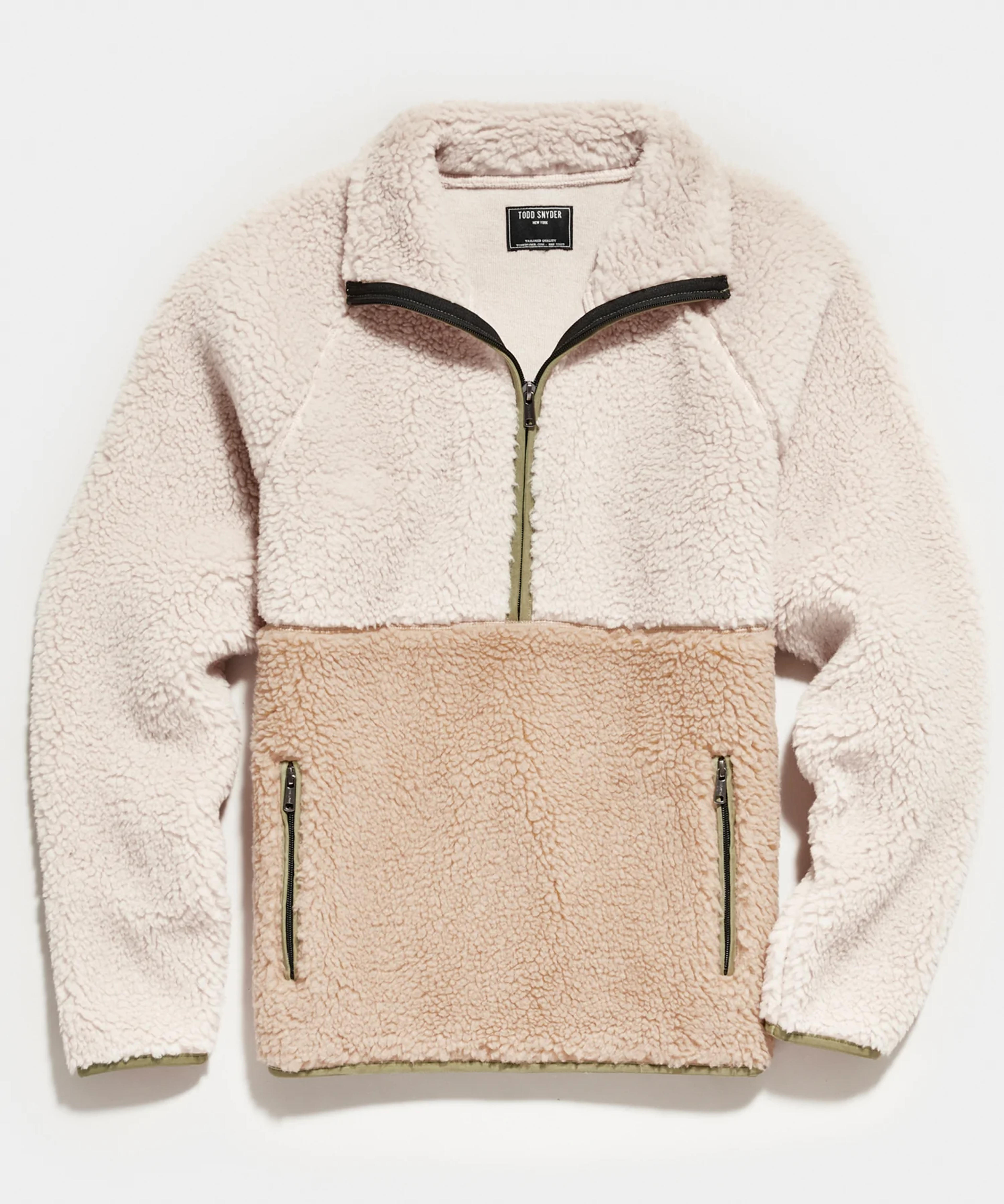 Sherpa Colorblock Pullover in Natural - L / NATURAL / KN6849711-WT06