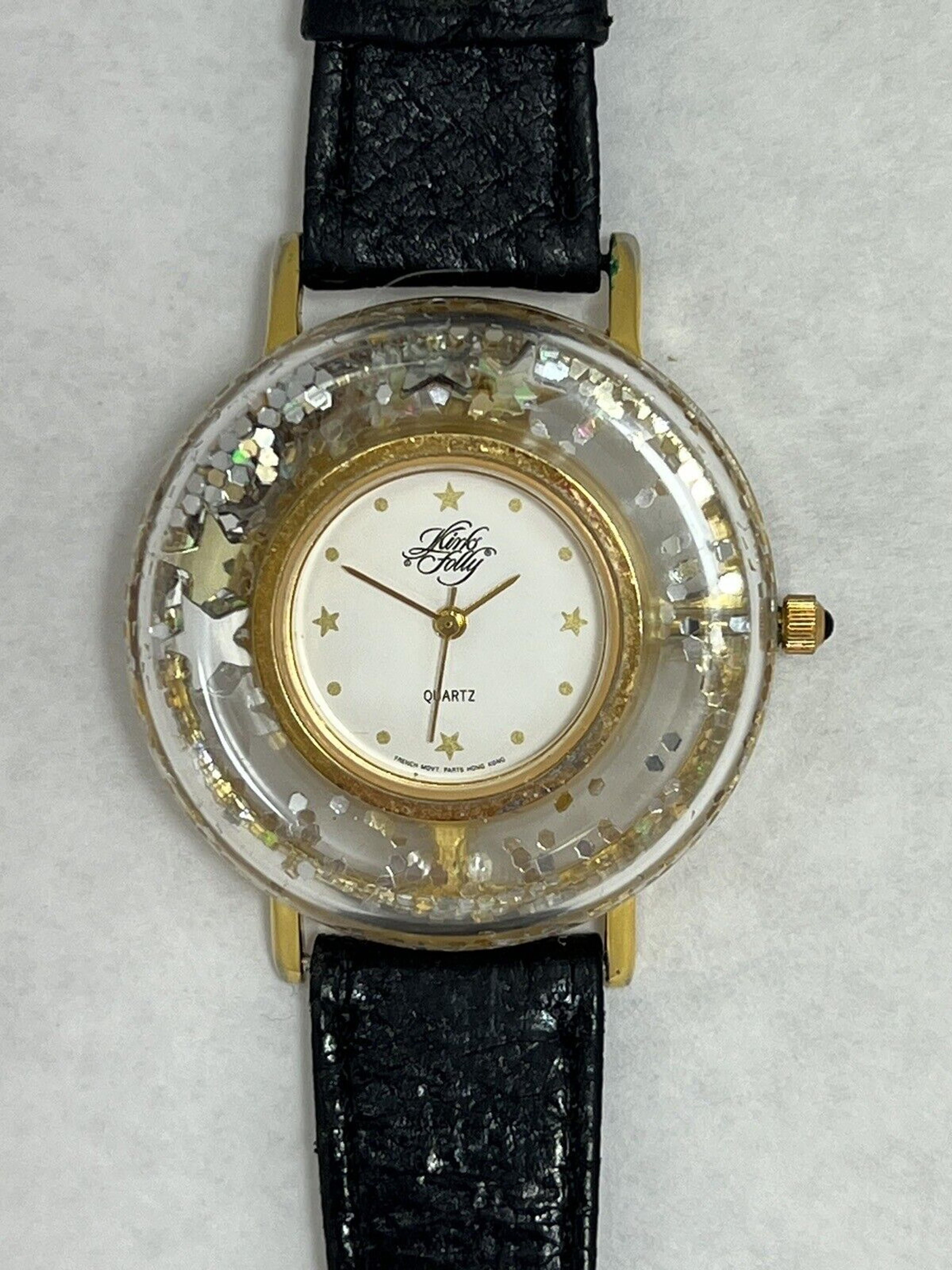 Vintage 80s Kirks Folly Anniversary Edition Glitter Gel Women’s Watch - Working! | eBay