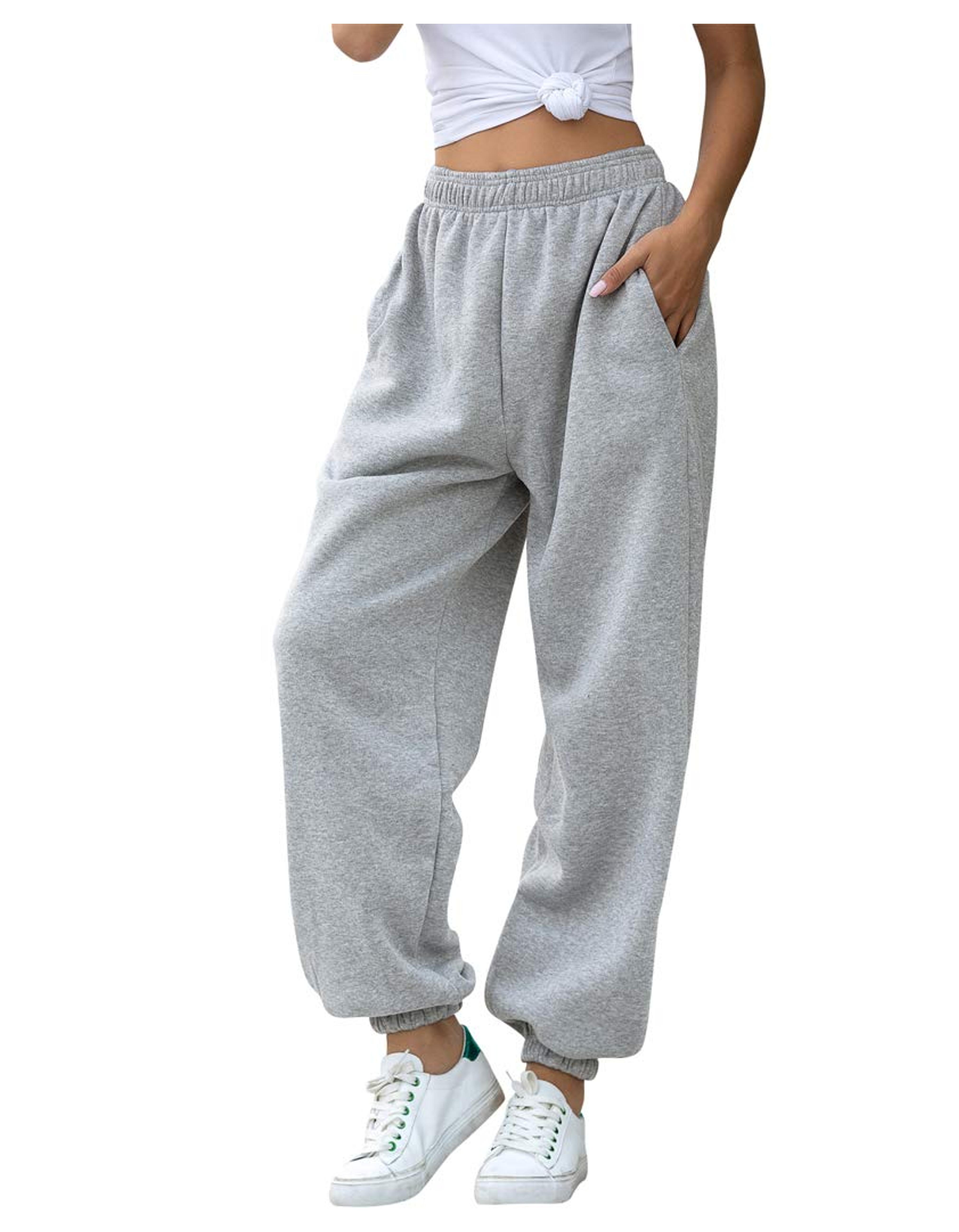 HeSaYep Women's High Waisted Sweatpants Workout Active Joggers Pants Baggy Lounge Bottoms