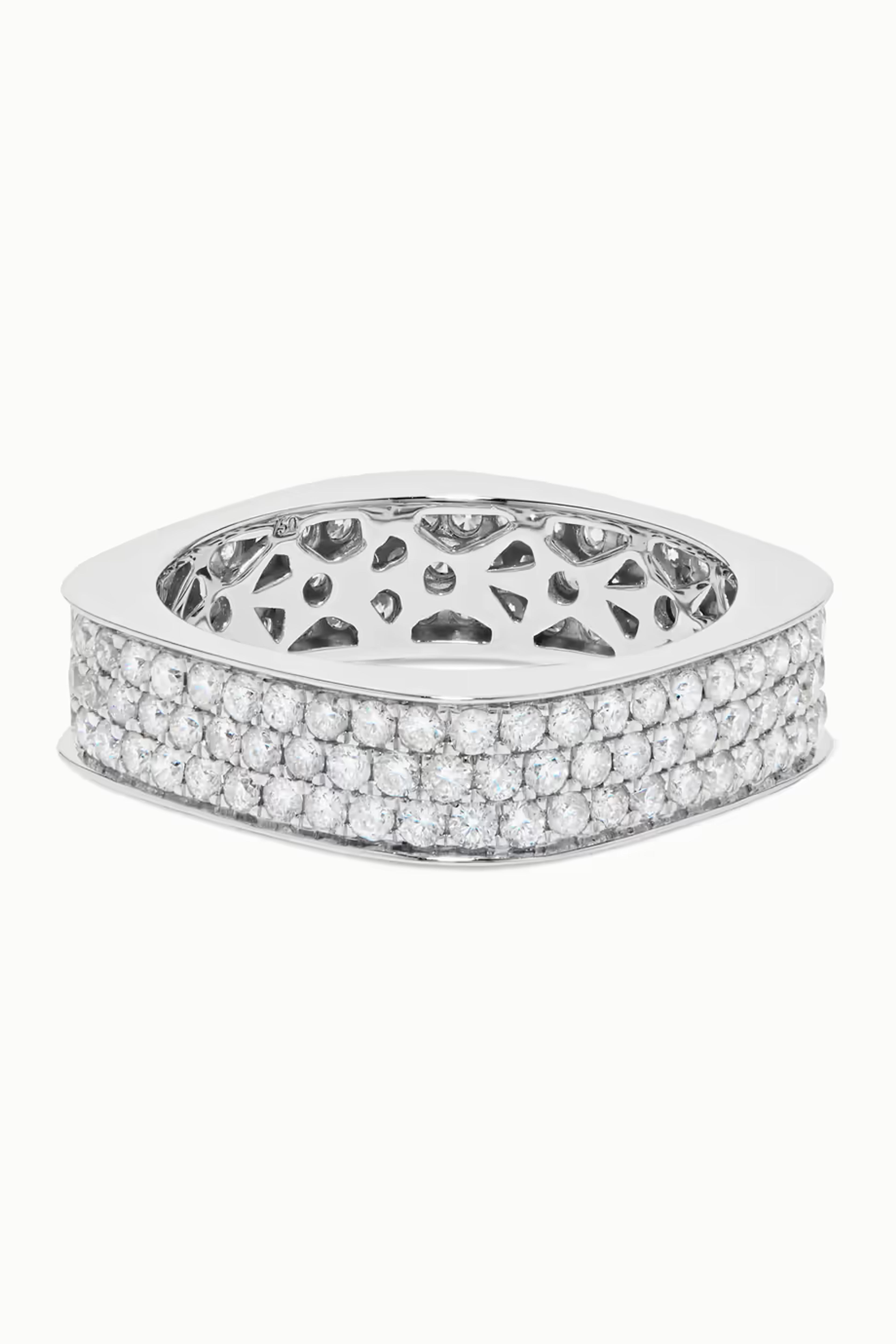 OFIRA Cluster 18-karat white gold diamond ring | NET-A-PORTER