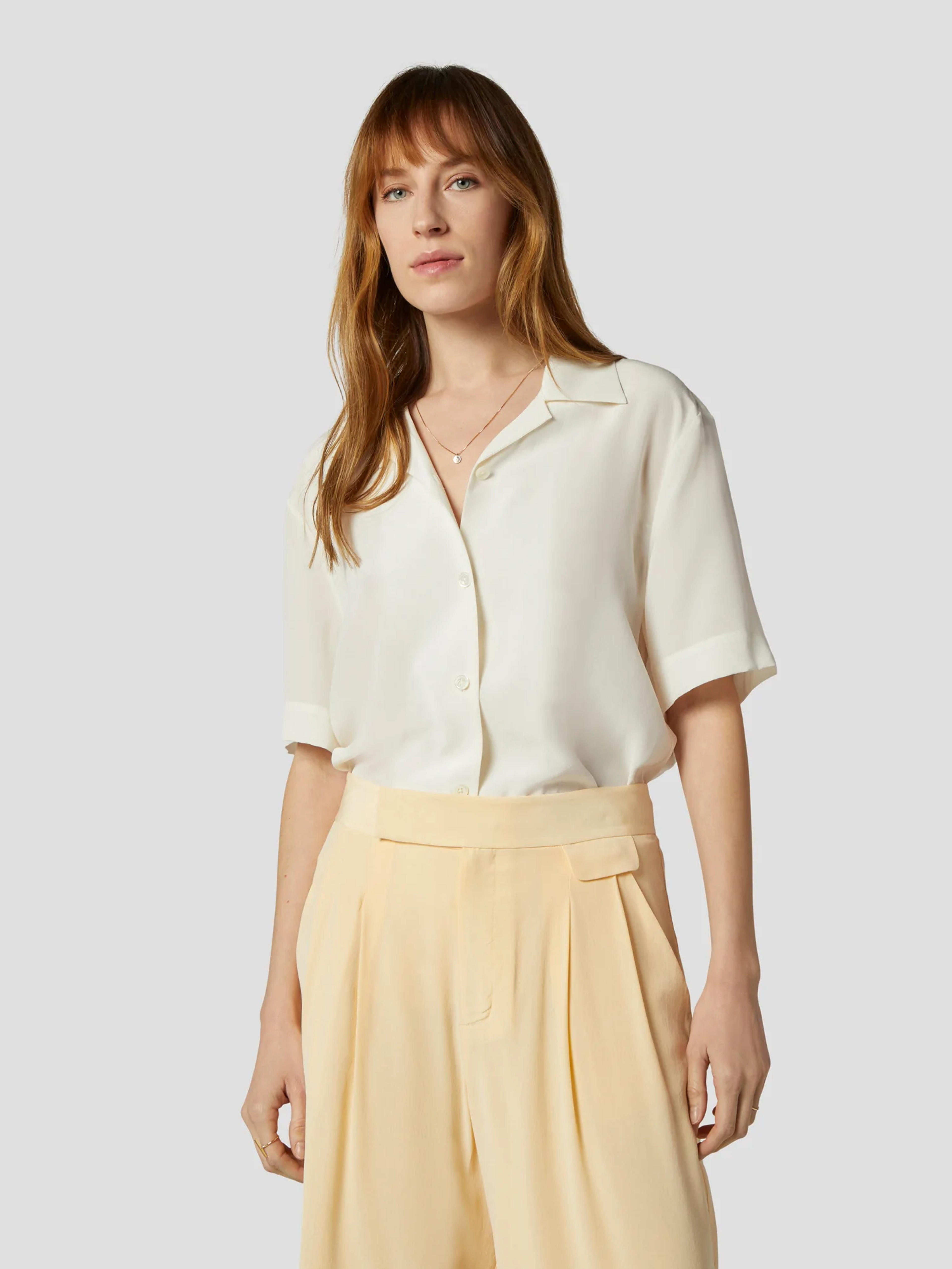 Nature White ELSEY SILK SHIRT – Equipment