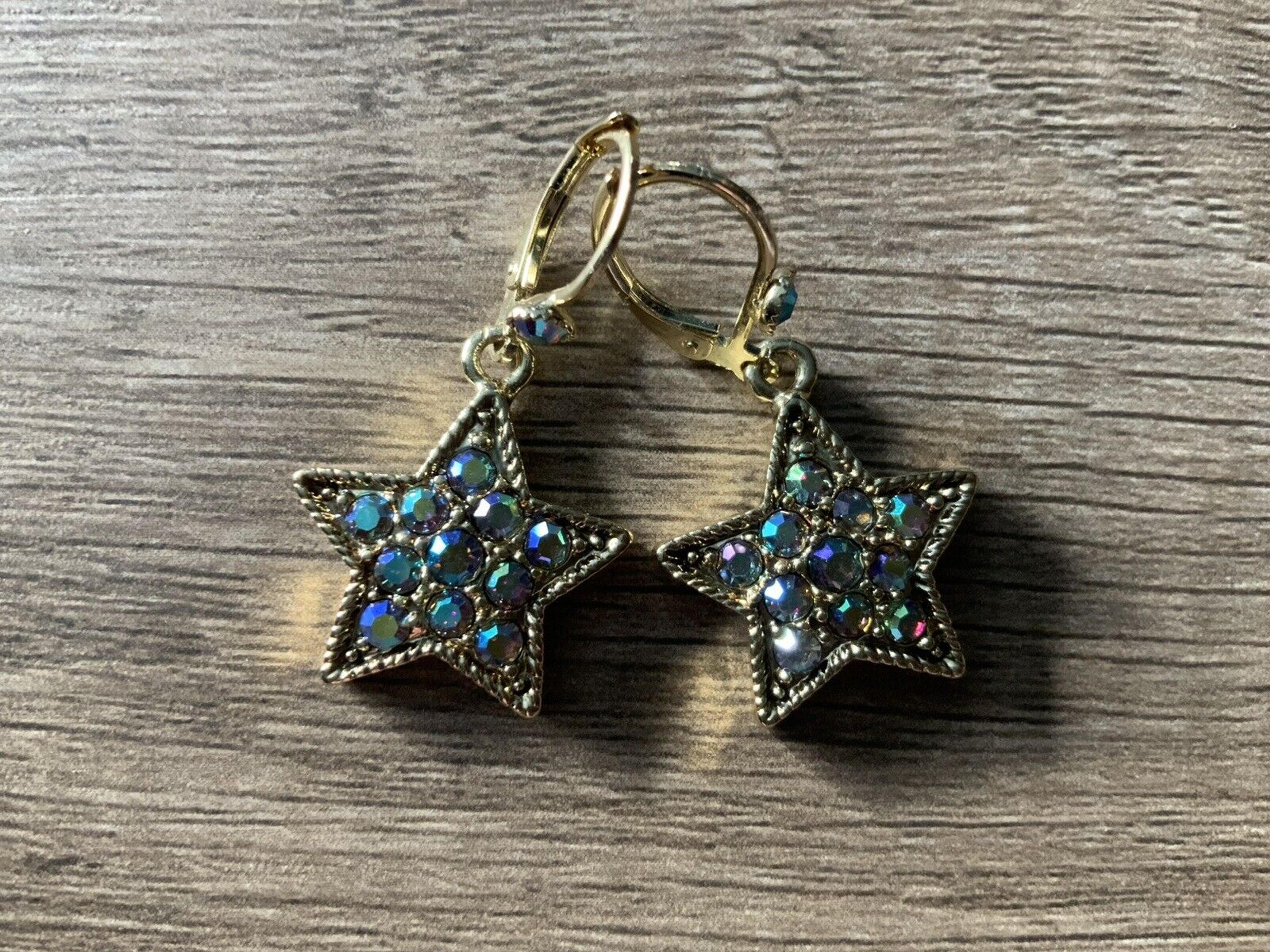 KIRKS FOLLY Star Earrings Lever Back Gold Tone Sold Out | eBay