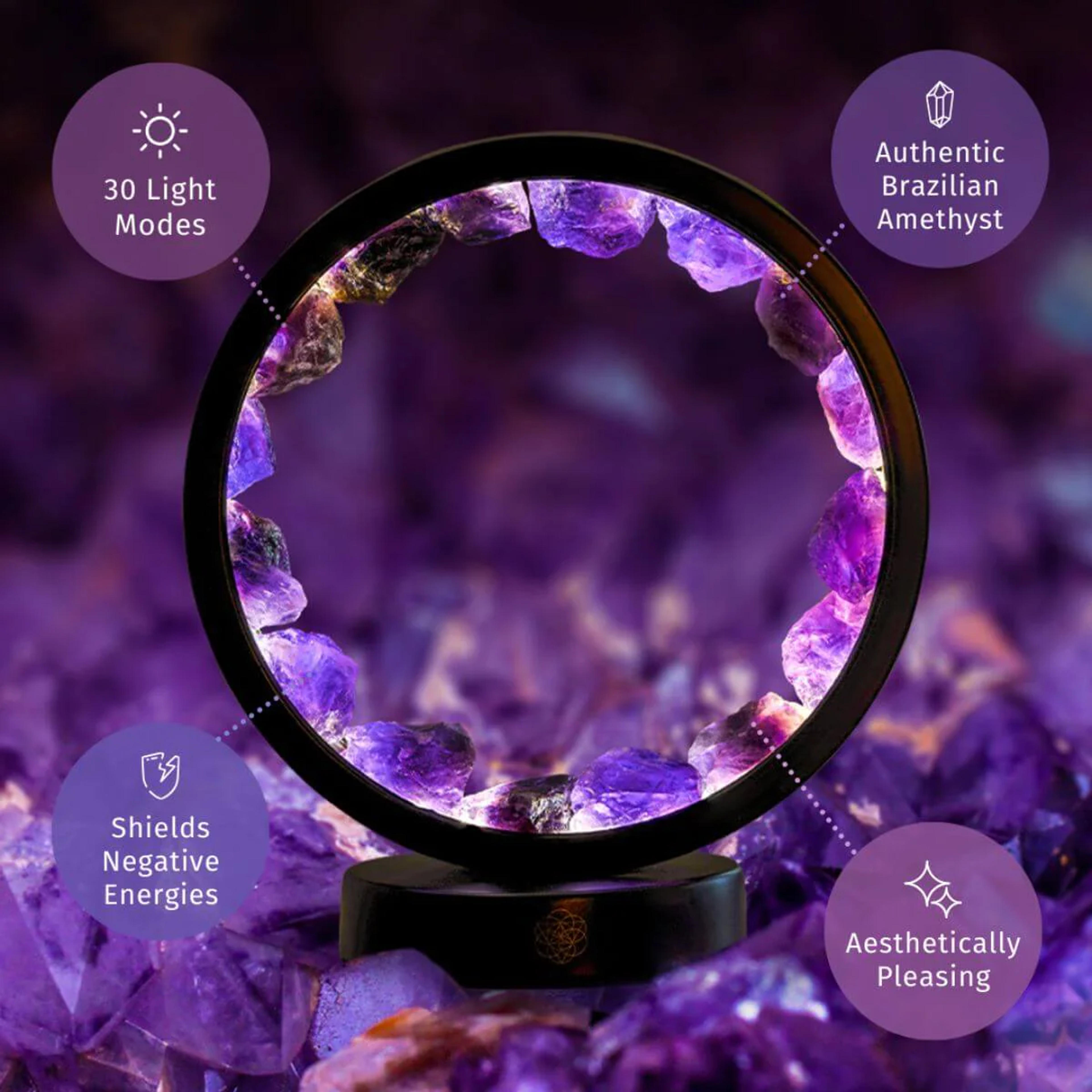 I Am At Peace - Spiritual Protection Amethyst Lamp – Conscious Items