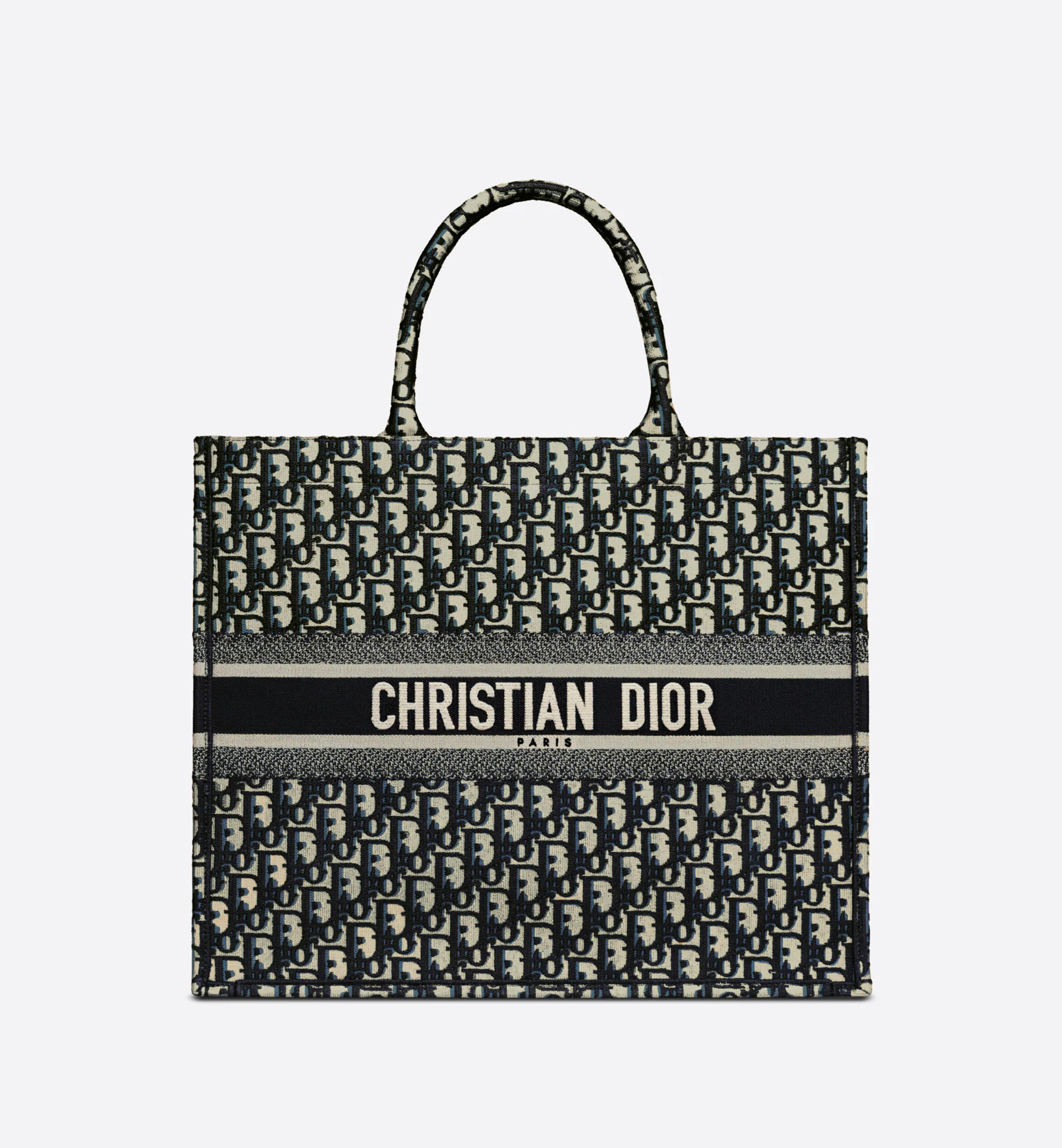 Dior Book Tote Blue Dior Oblique Embroidery | DIOR