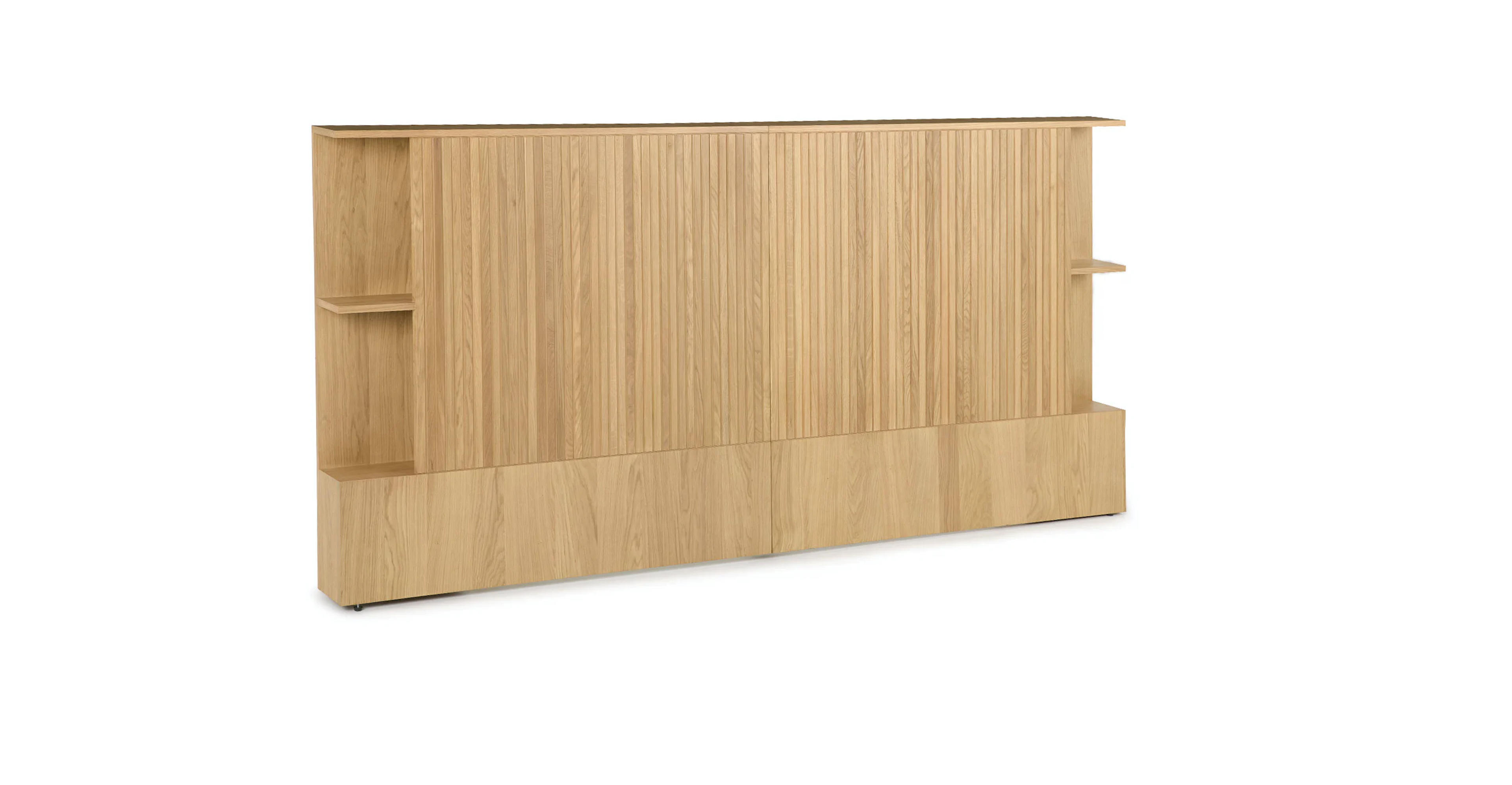 Kouva Oak Queen Storage Headboard